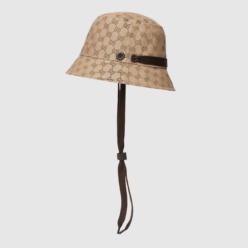 GUCCI GG canvas bucket hat with tie outlook