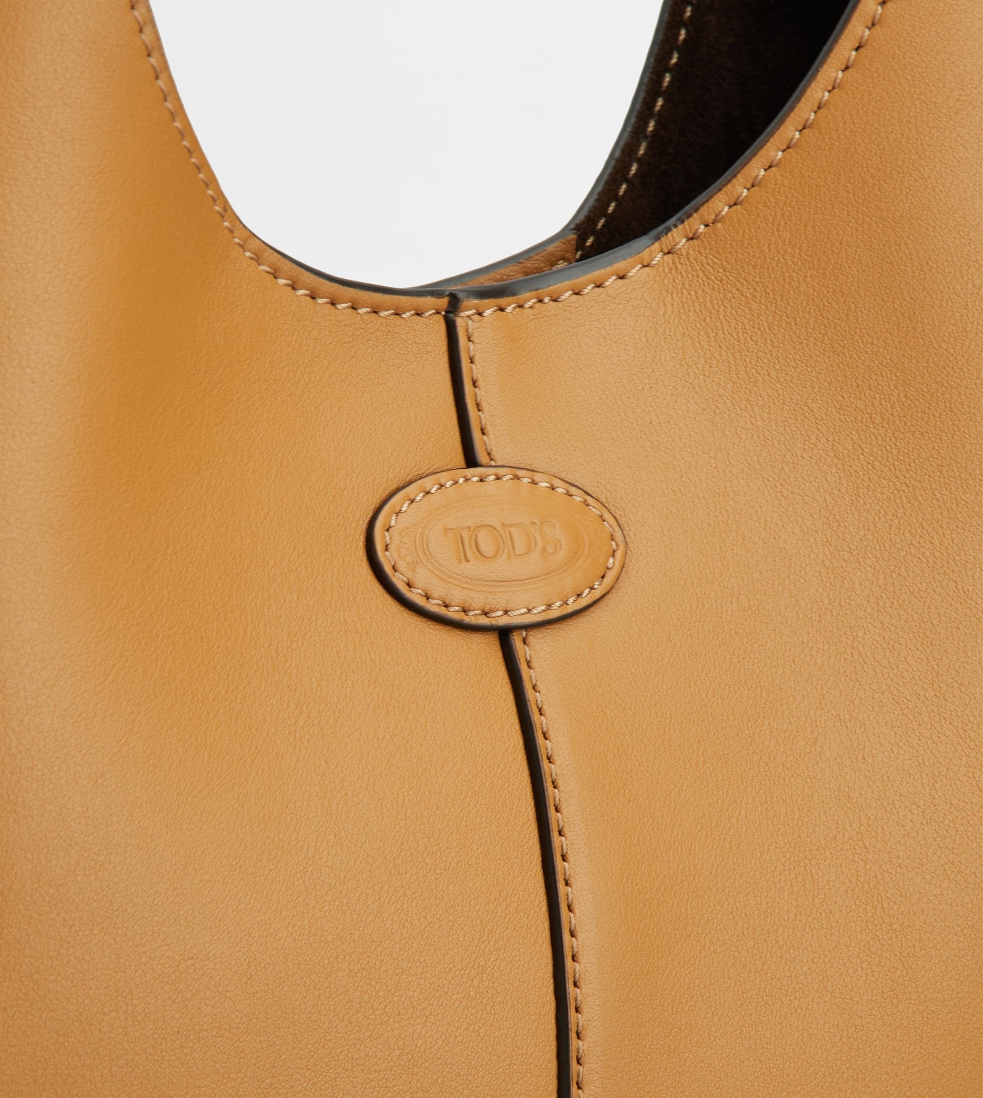 TOD'S DI BAG HOBO IN LEATHER MINI - BROWN - 5