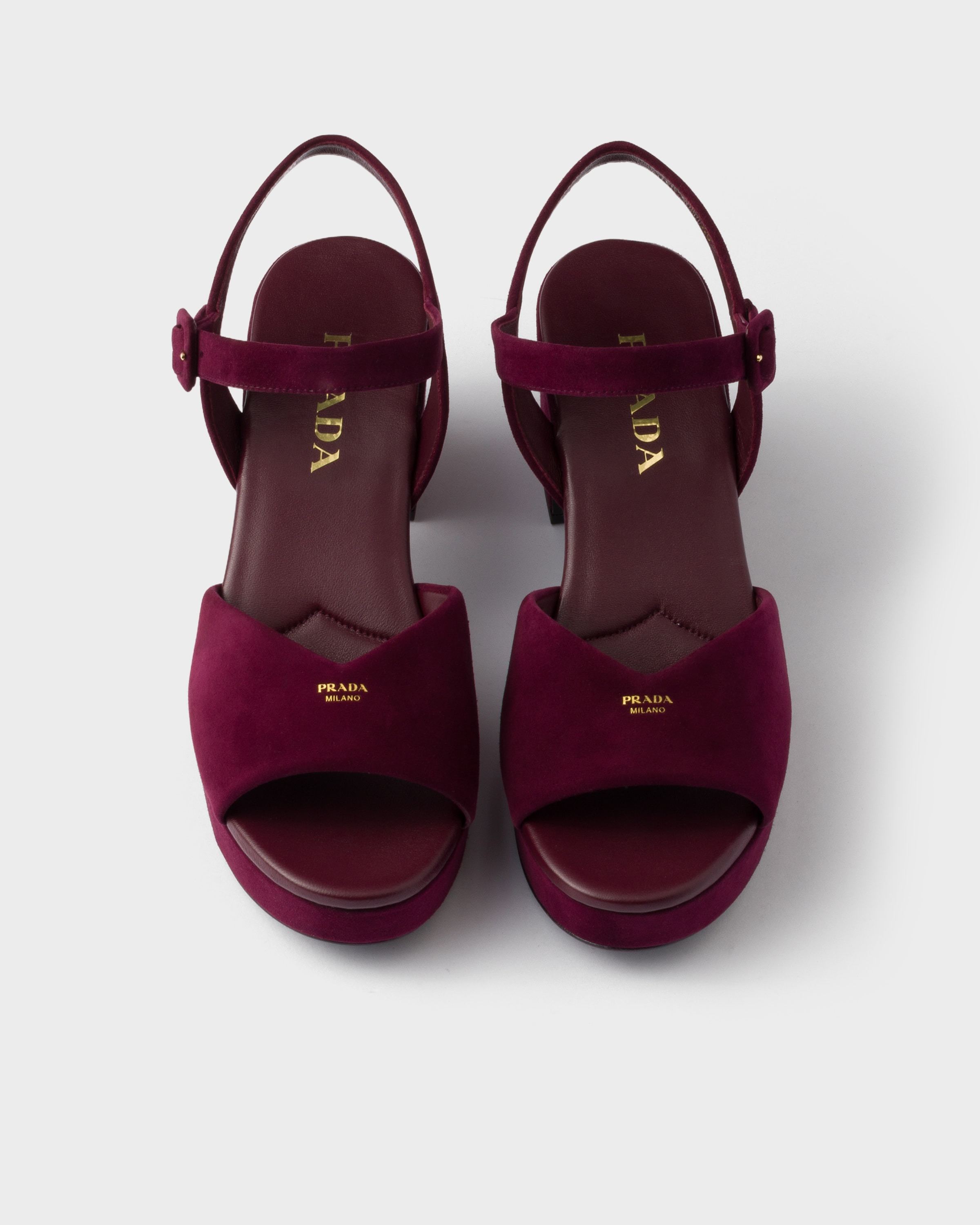 Padded suede sandals - 4