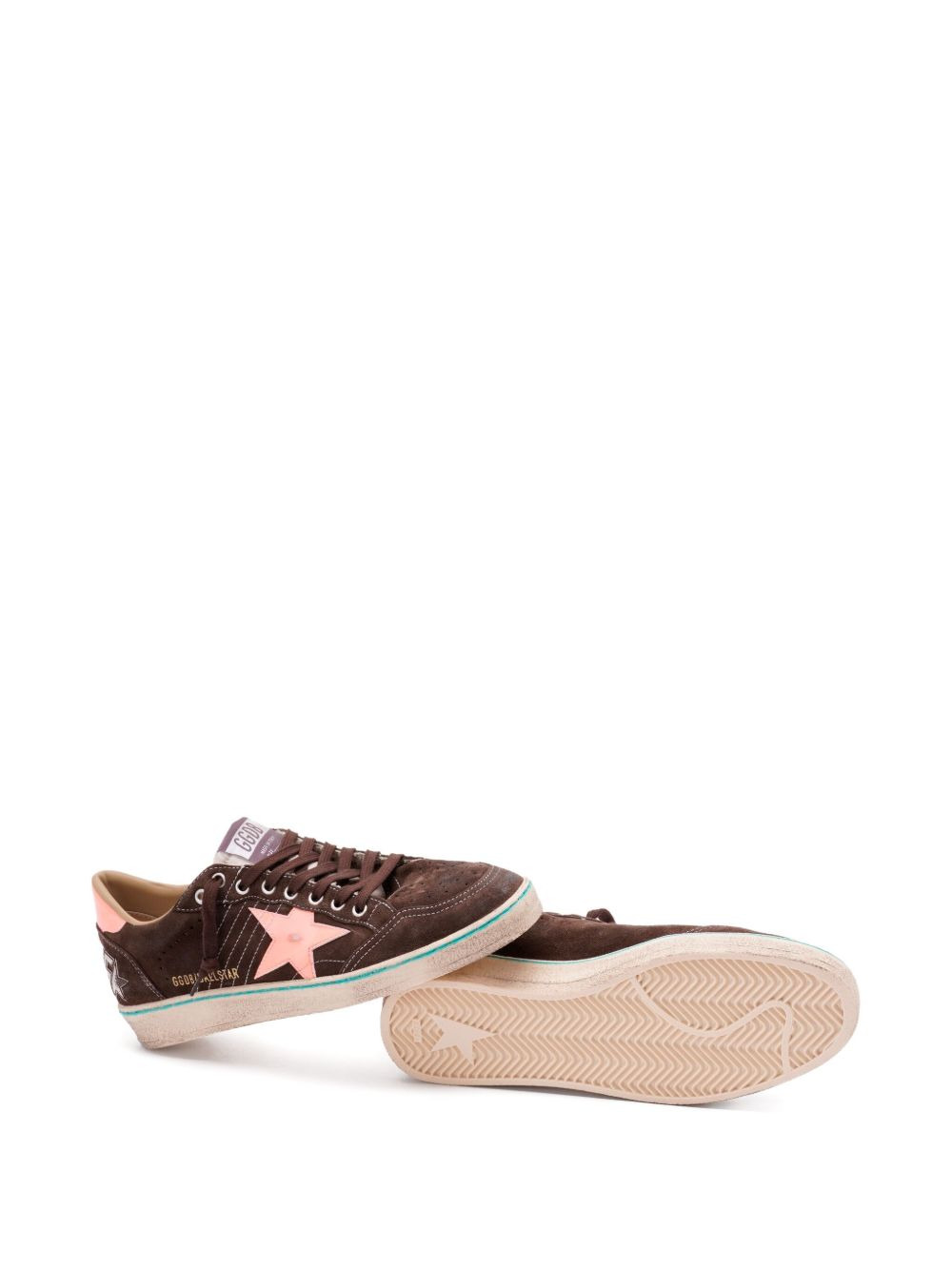 star-applique suede sneakers - 5