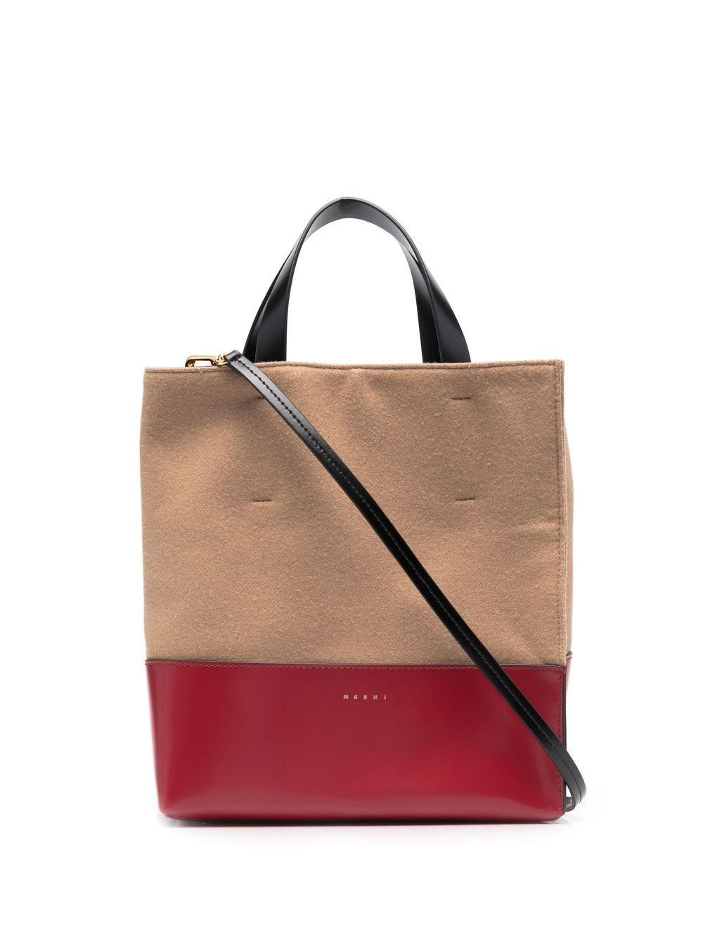 panelled tote bag - 1