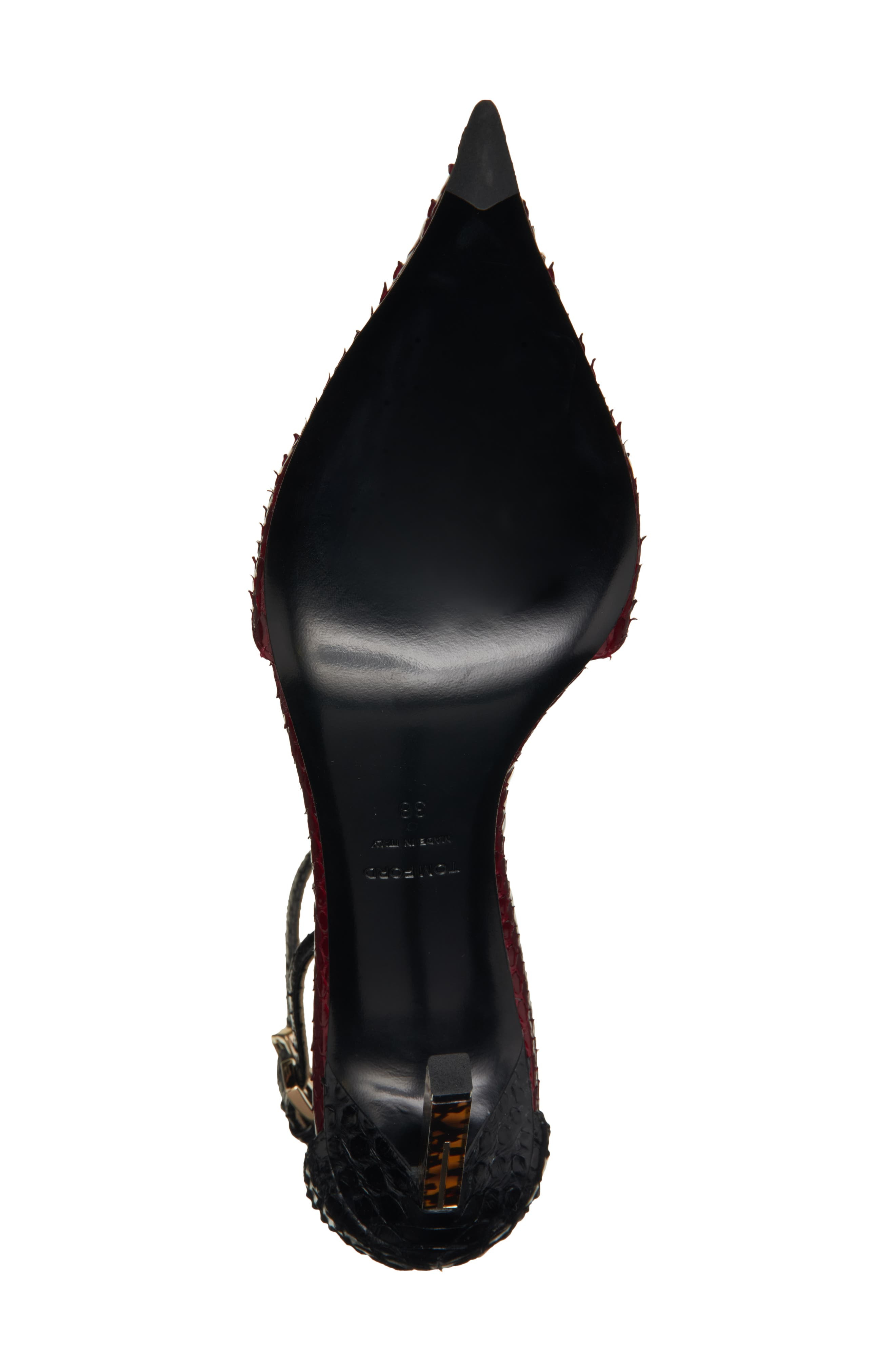 TOM FORD T-Strap Pump in Ruby Red/black at Nordstrom - 6
