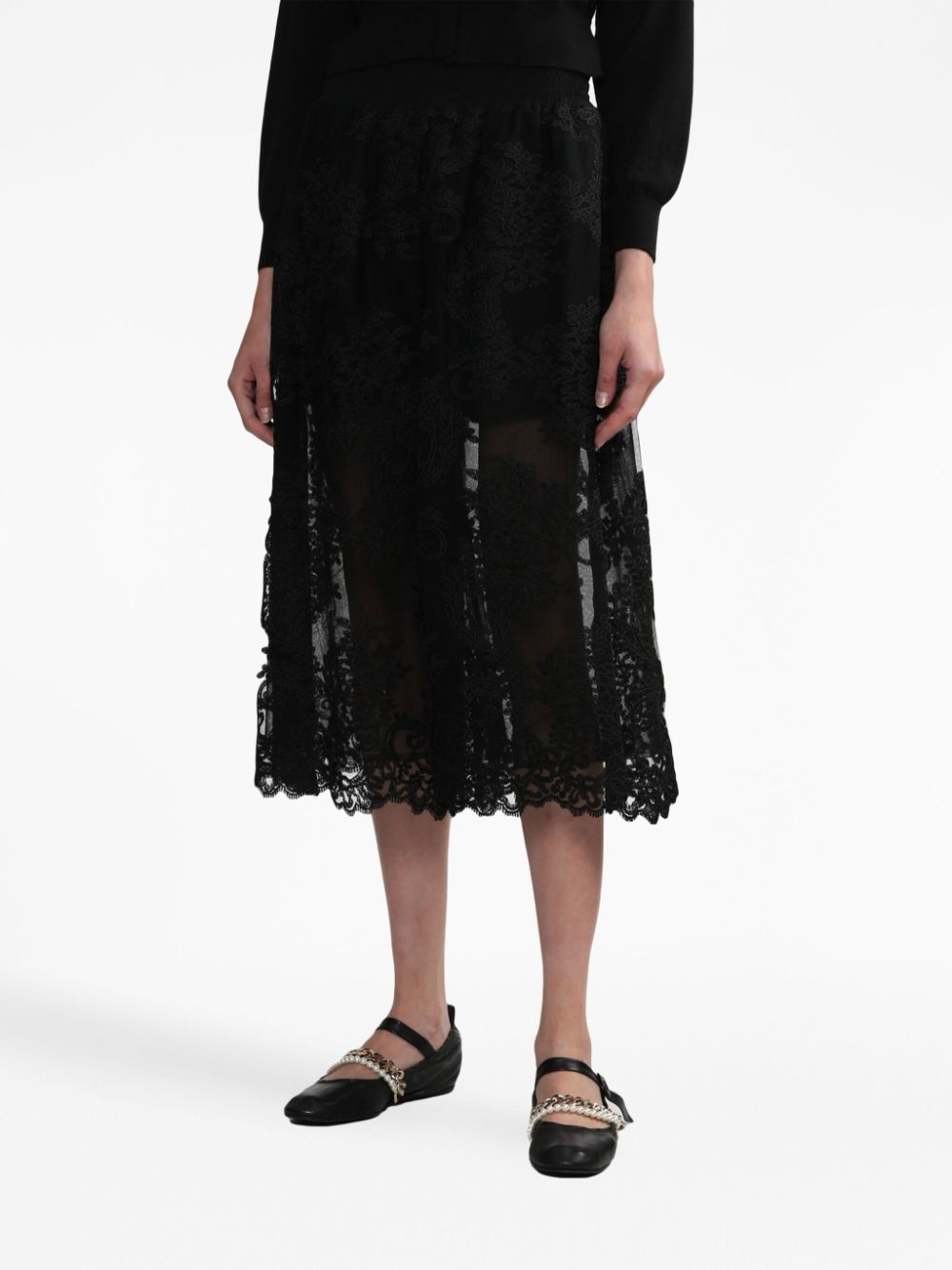 floral-lace shorts - 3