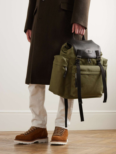 Mulberry Skye Cotton-Canvas and Full-Grain Leather Backpack outlook