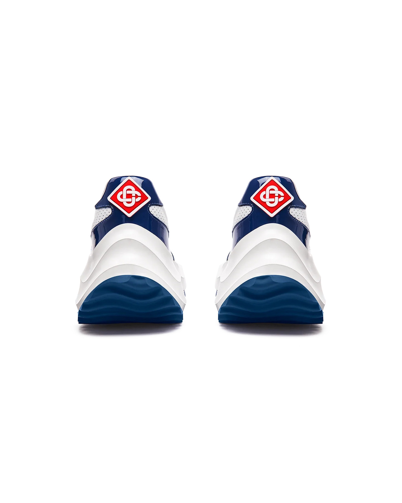 Mens Atlantis White & Midnight Navy Sneaker - 9