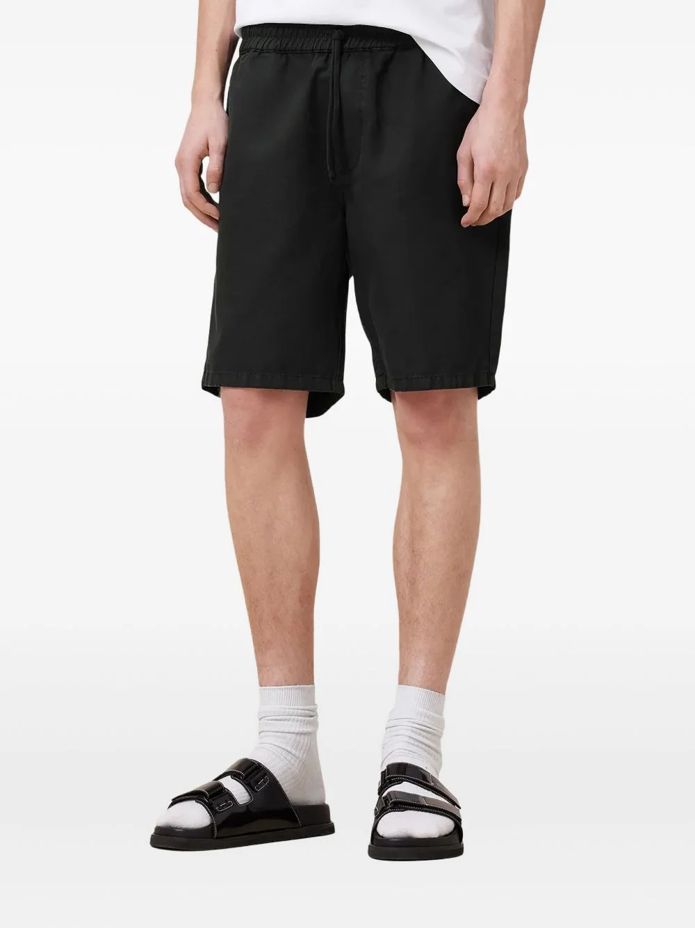drawstring elastic-waist shorts - 1