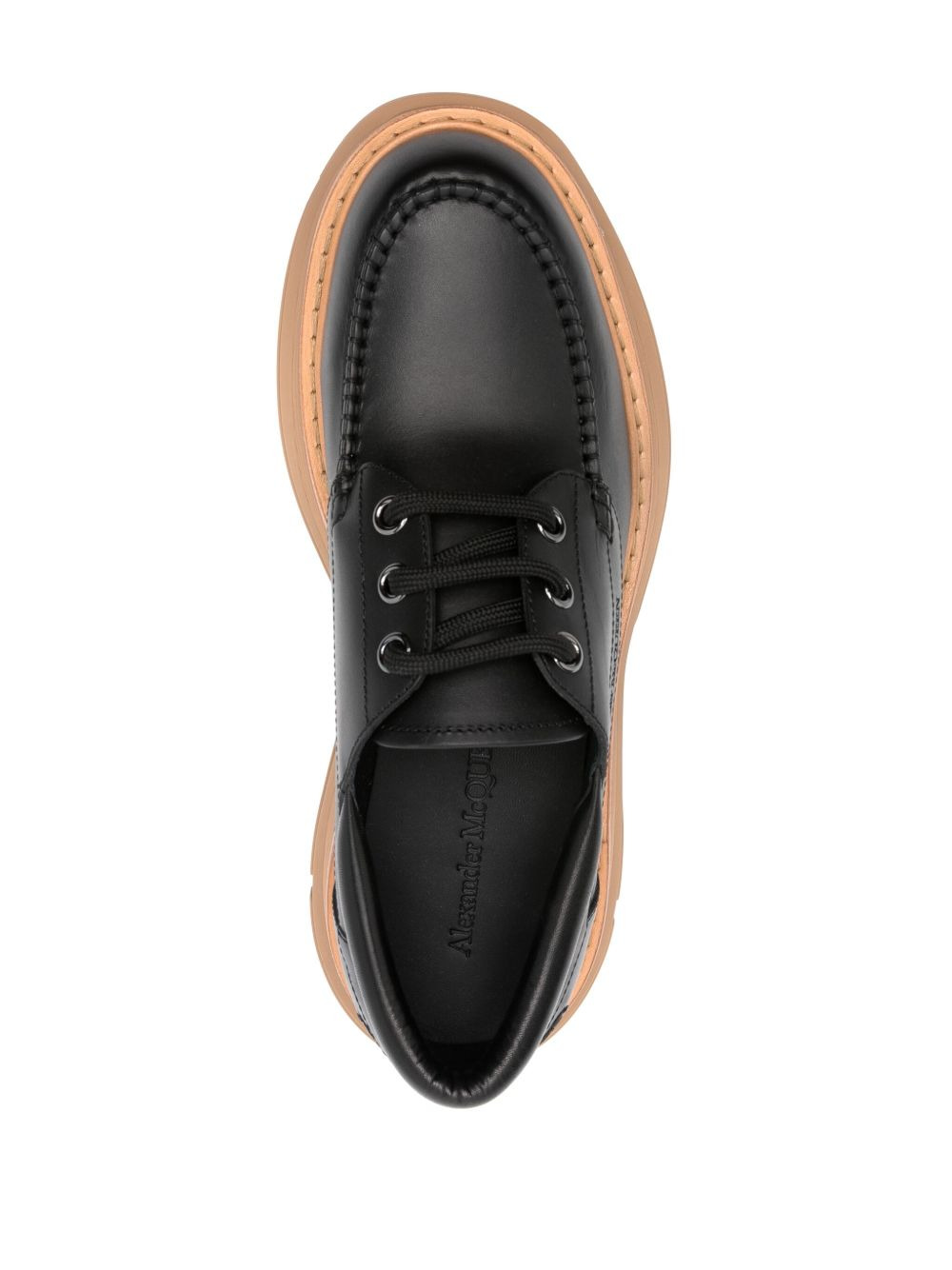 leather lace-up shoes - 4