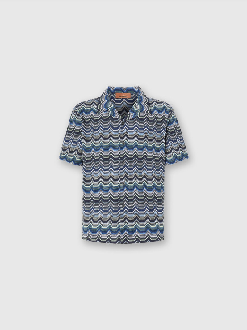 Bowling Shirt with Geometric Zigzag 1