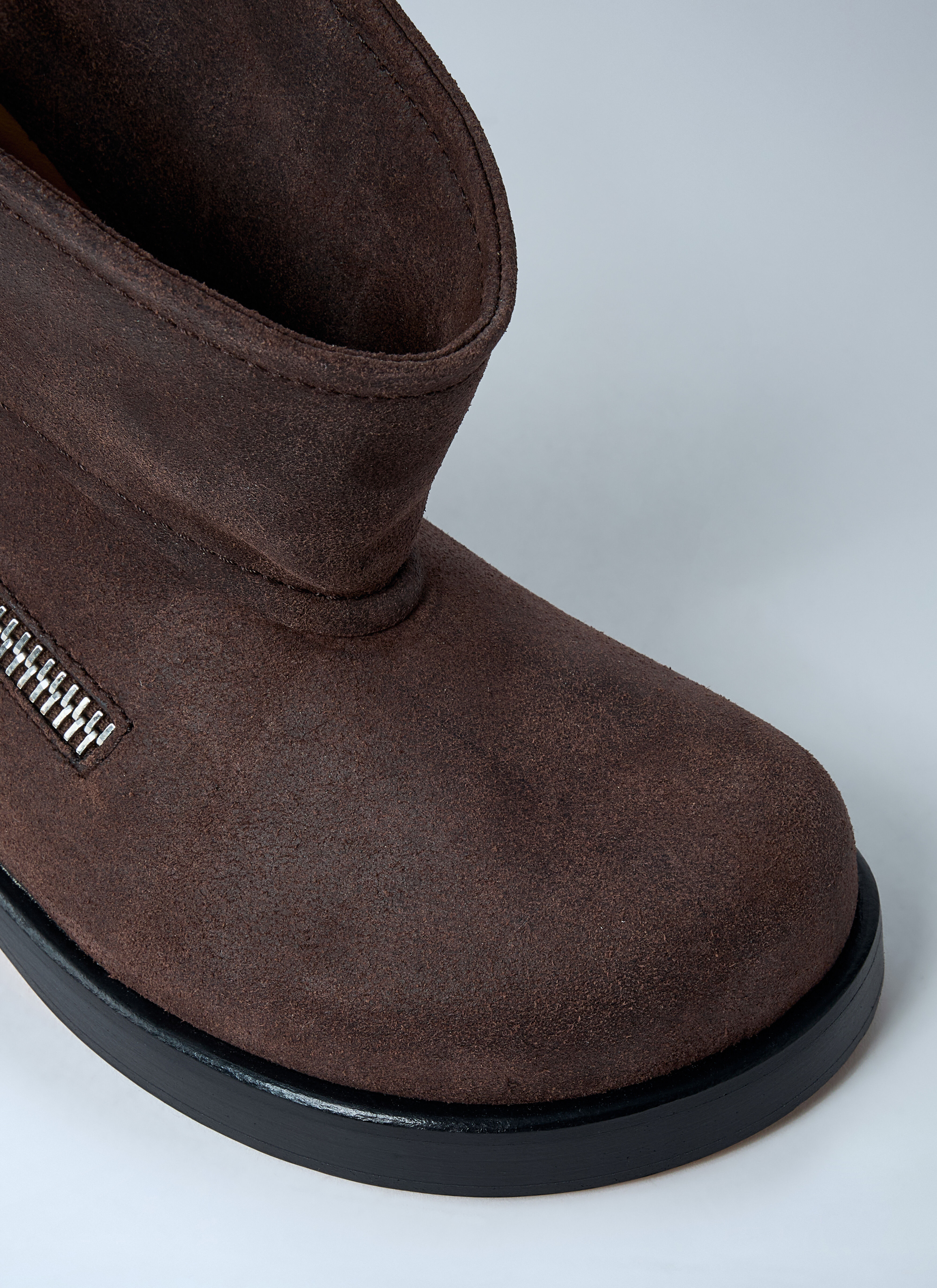 Suede Biker Boots - 3