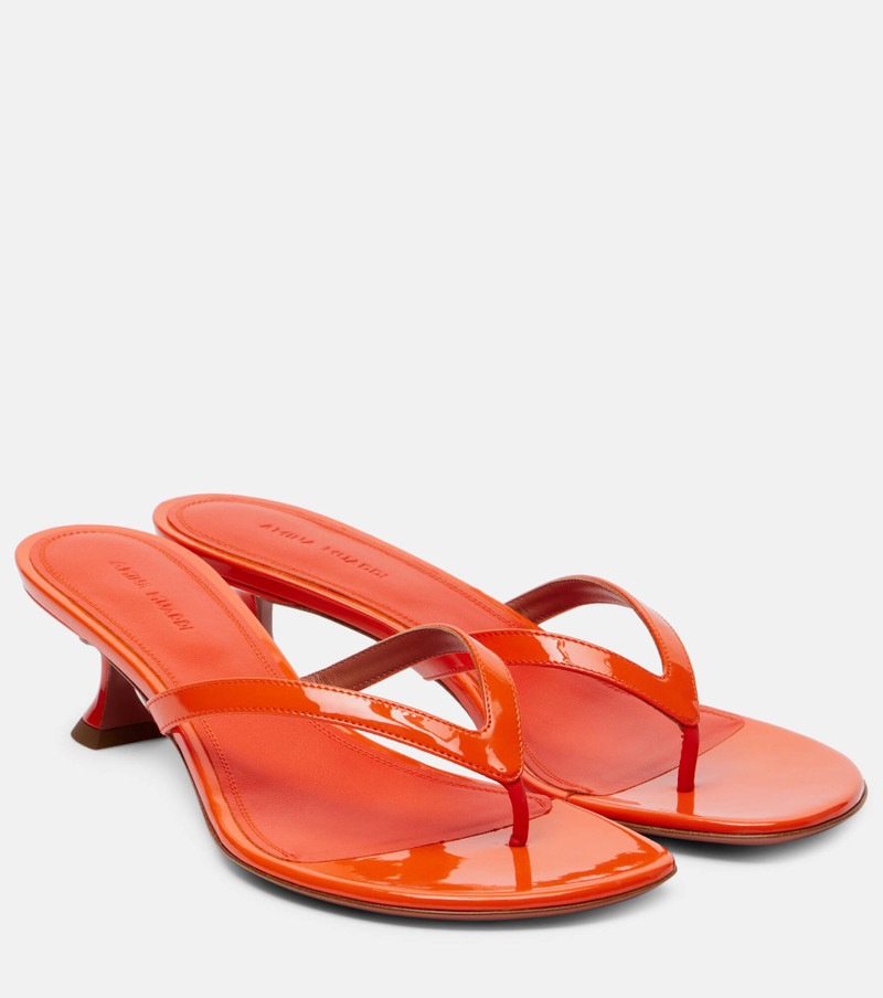 Juliette 45 patent leather thong sandals 1