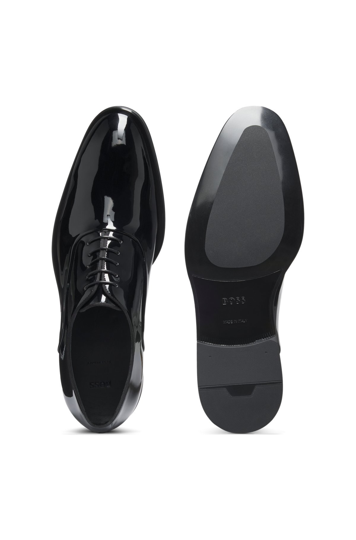 OXFORD SHOES IN TEXTURED PATENT LEATHER - 3