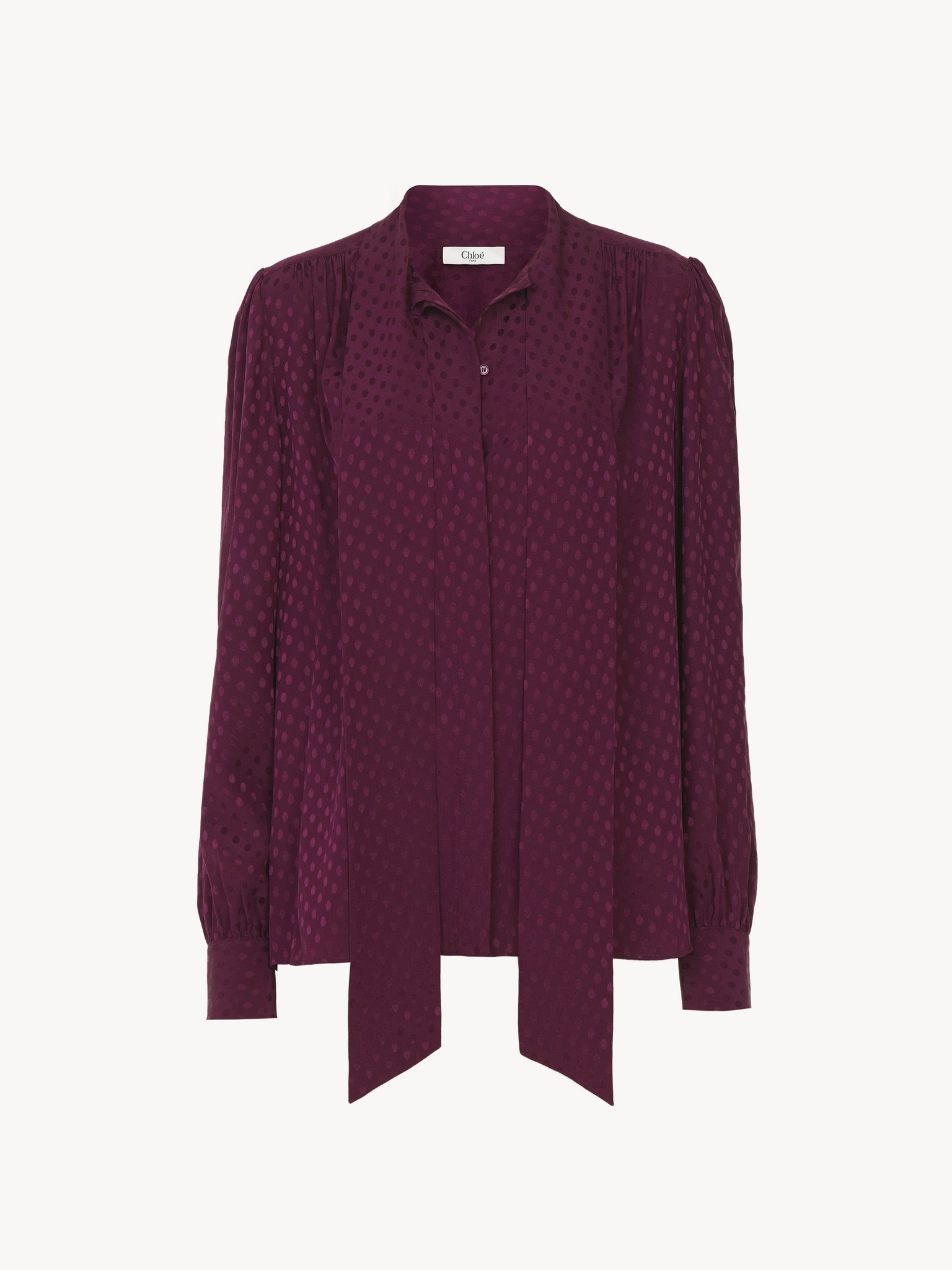 LAVALLIÈRE BLOUSE IN SILK JACQUARD - 2