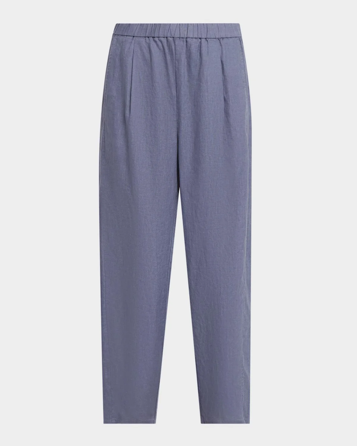 Cropped Organic Linen Lantern Pants - 1
