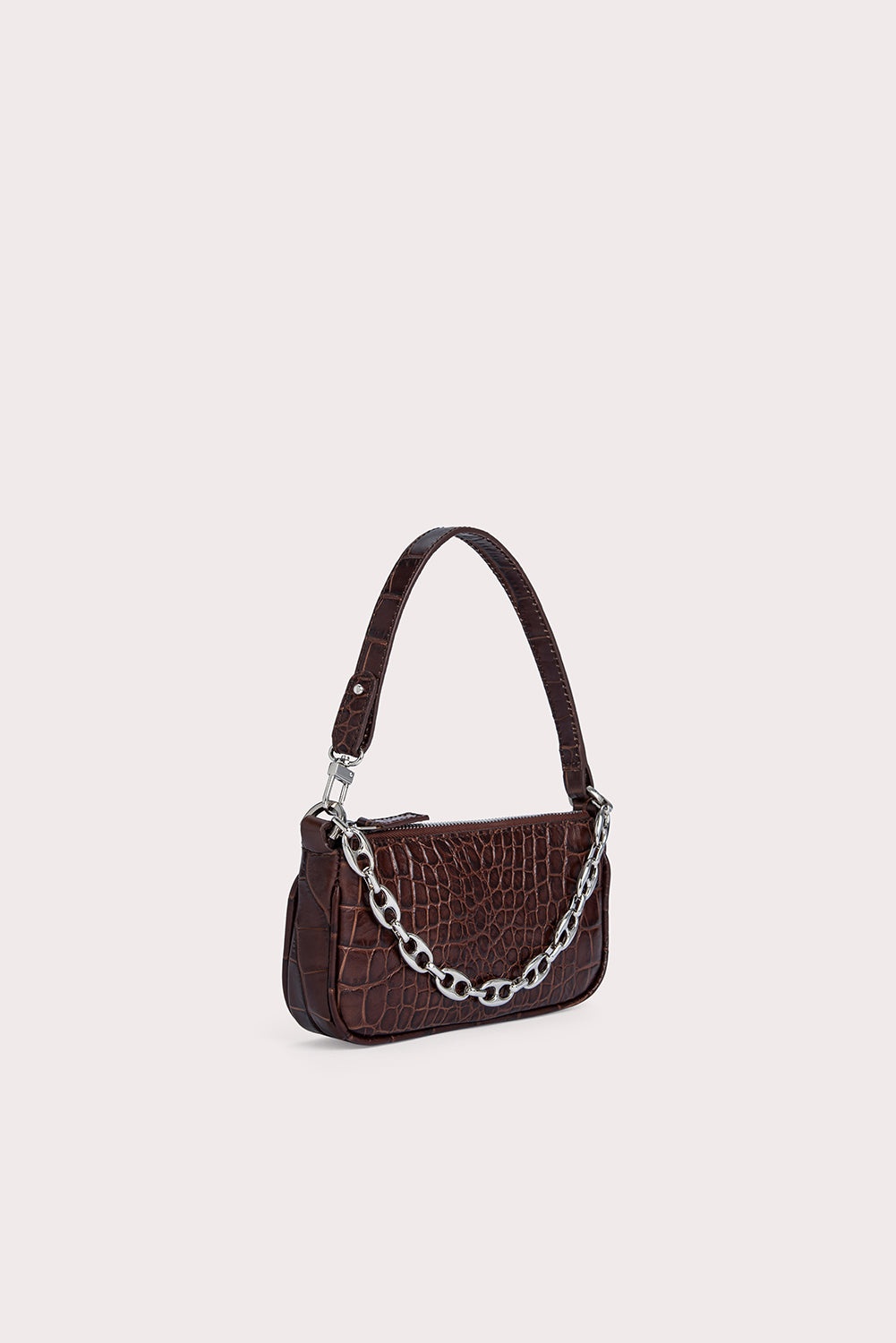 Mini Rachel Nutella Croco Embossed Leather - 2