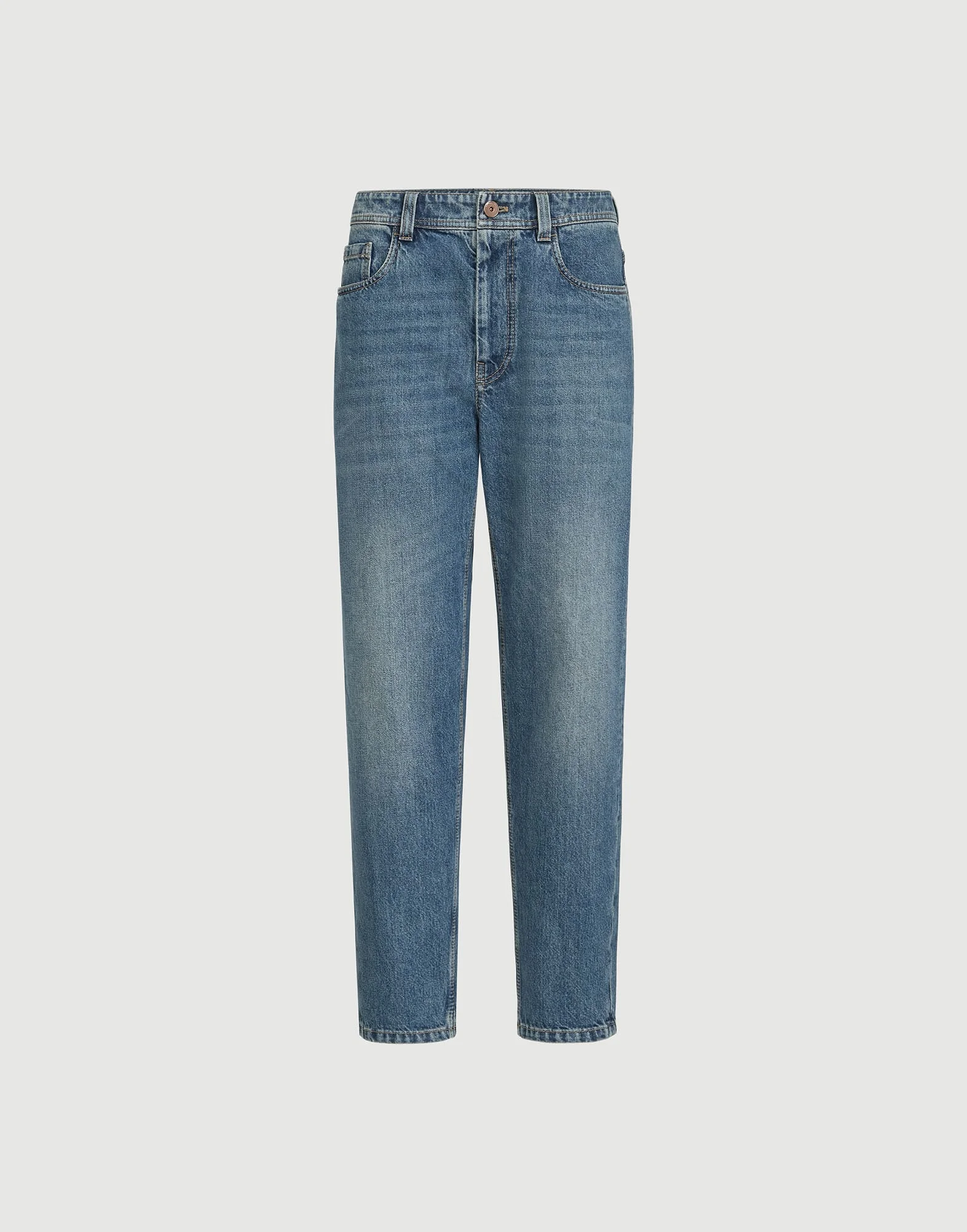 Authentic denim baggy tapered trousers - 1