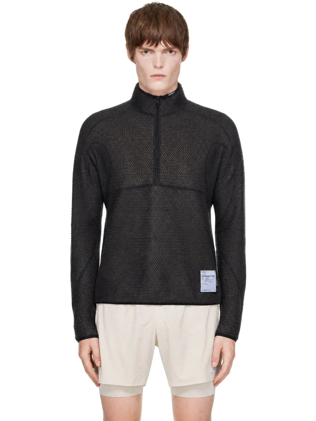 Gray FuzzFleece AD Half-Zip Sweater - 1