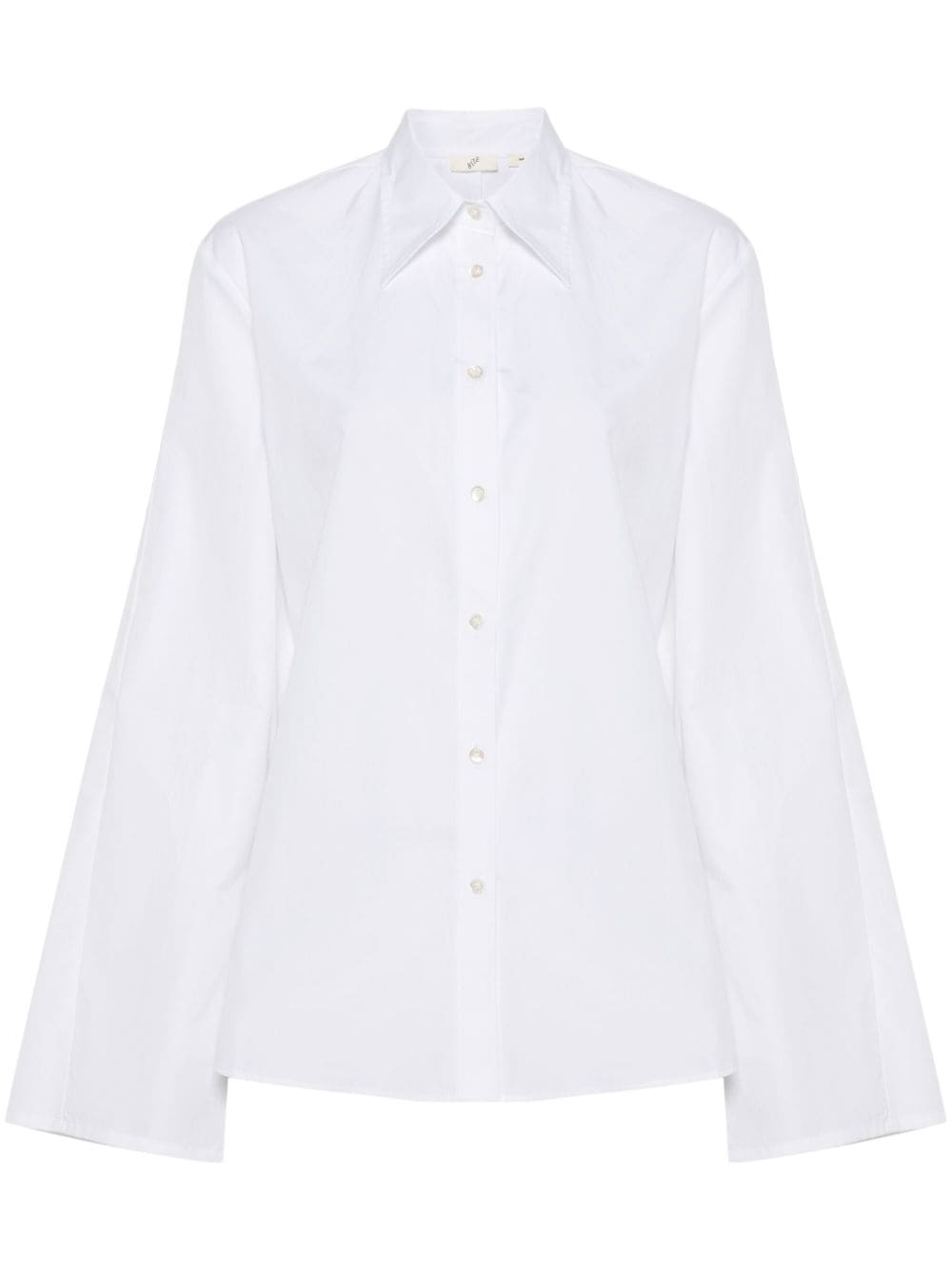 poplin bell-sleeve shirt - 1