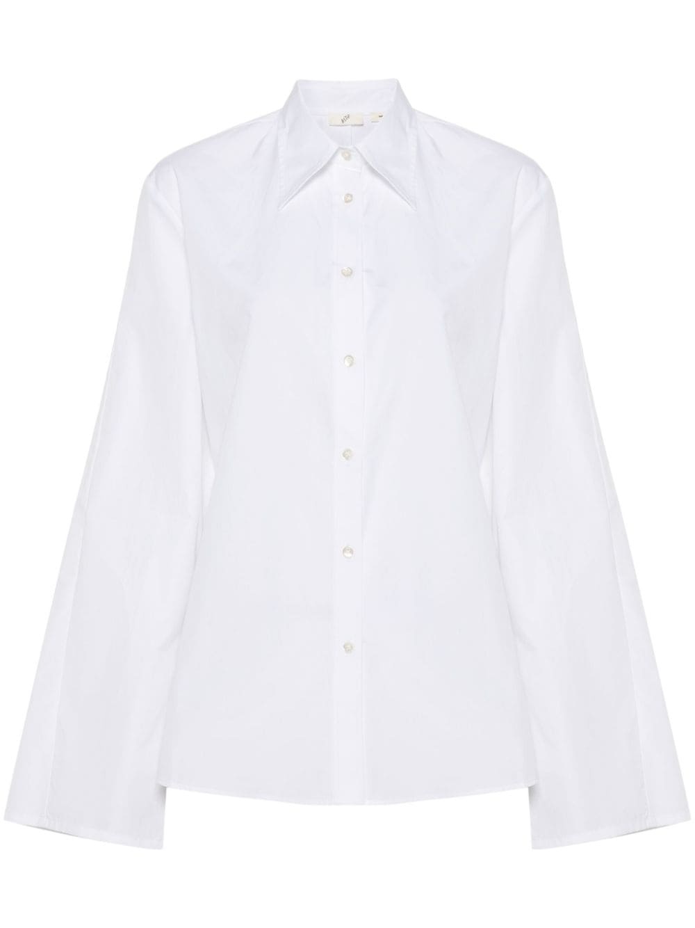 poplin bell-sleeve shirt - 1