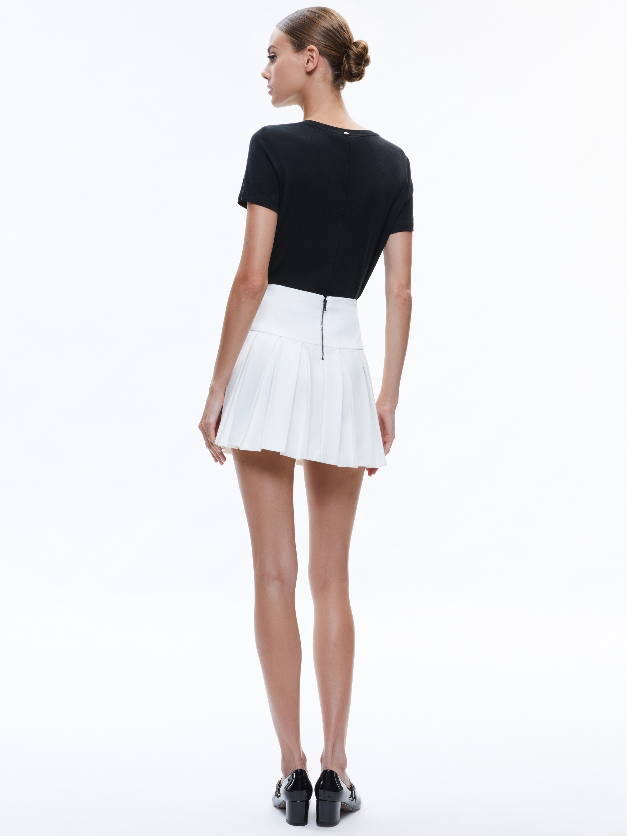 EMILIE BOX PLEAT MINI SKIRT - 3