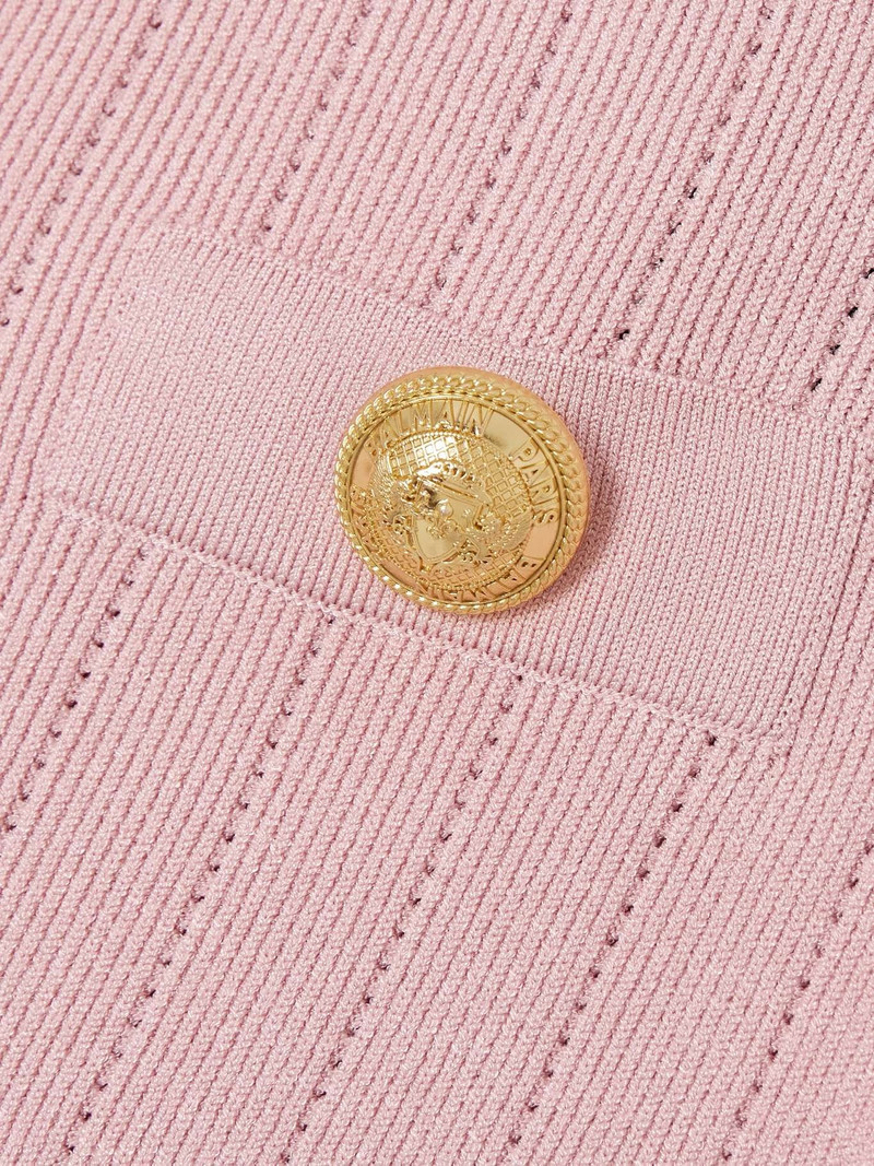 Button-embellished ribbed-knit mini skirt 5