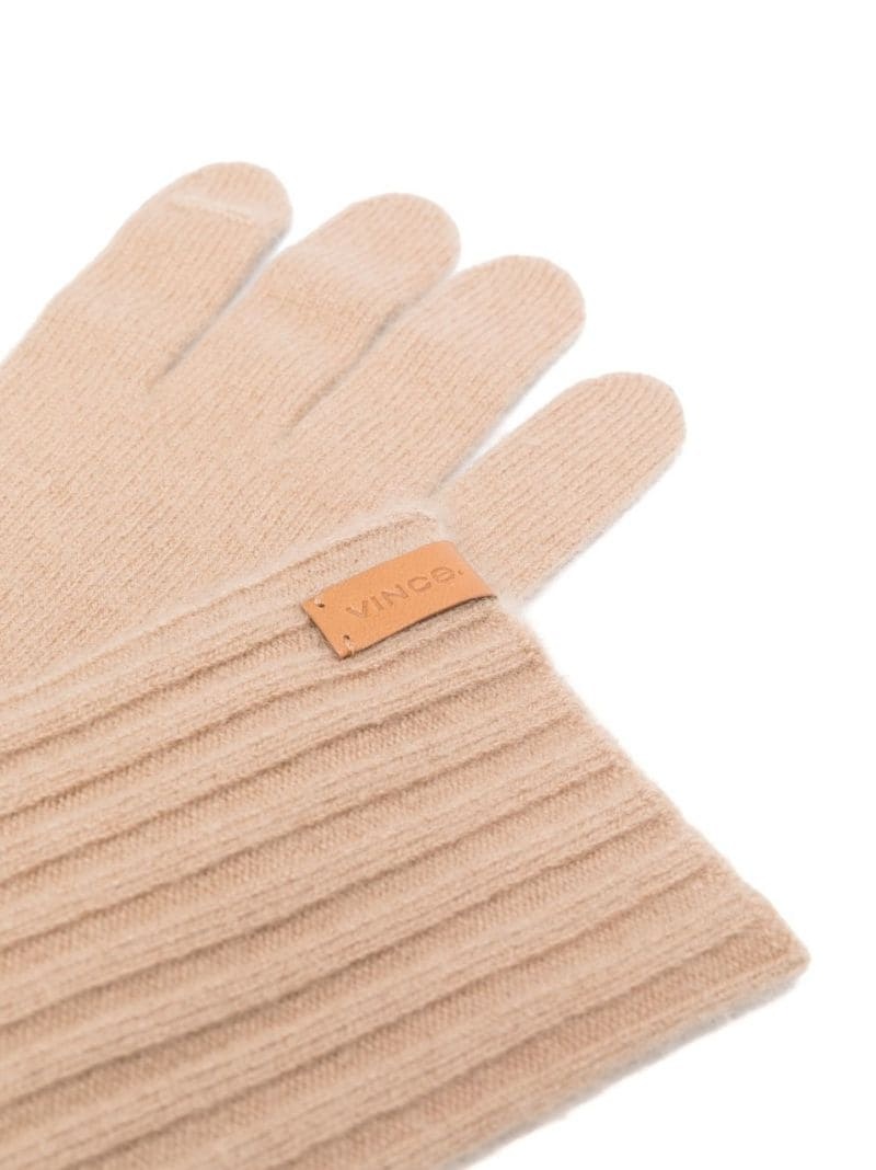 knitted cashmere gloves - 2