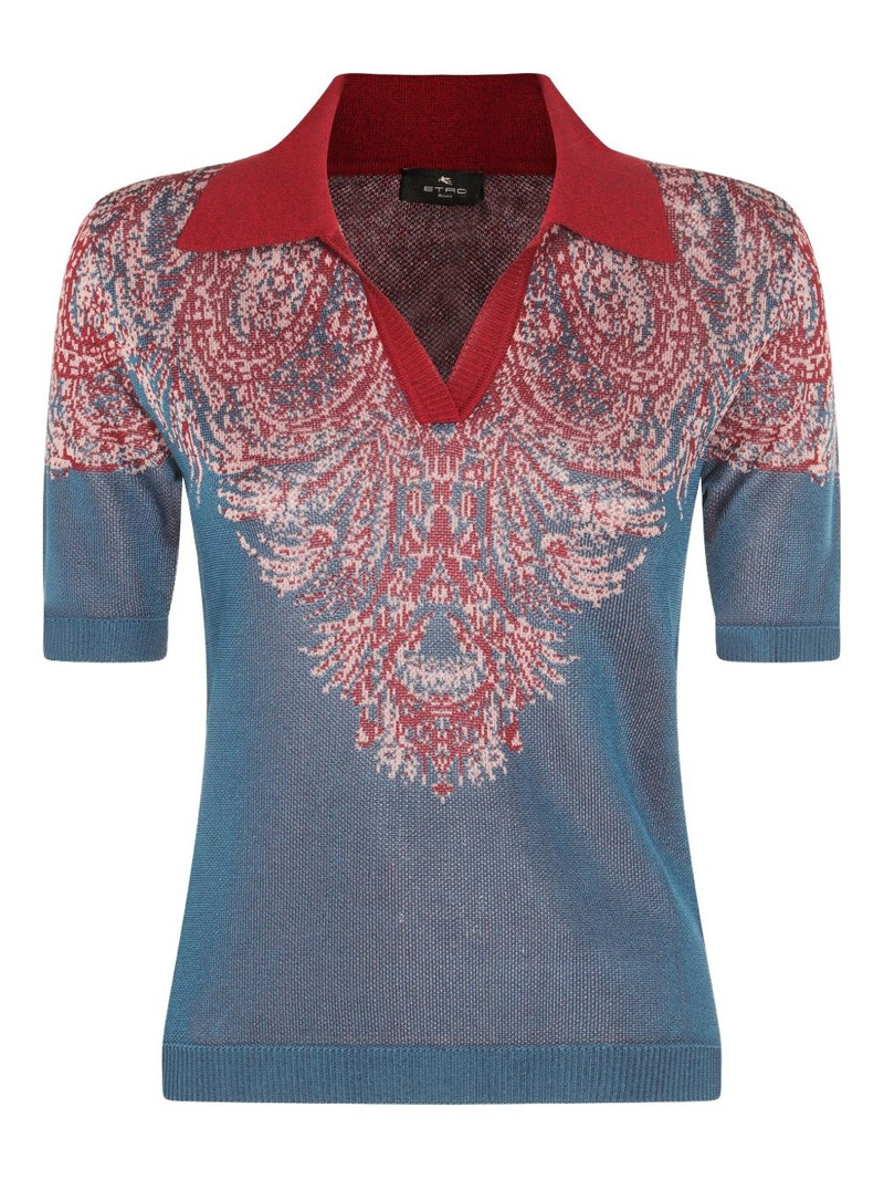 paisley-print polo shirt 1