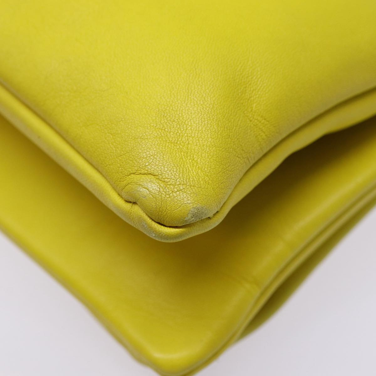 CELINE Trio Large Shoulder Bag Leather Yellow Gold - 16