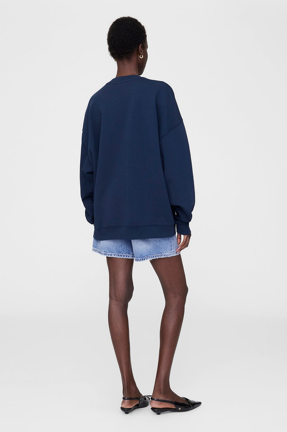 Miles Sweatshirt Framed Monogram - Washed Navy - 3