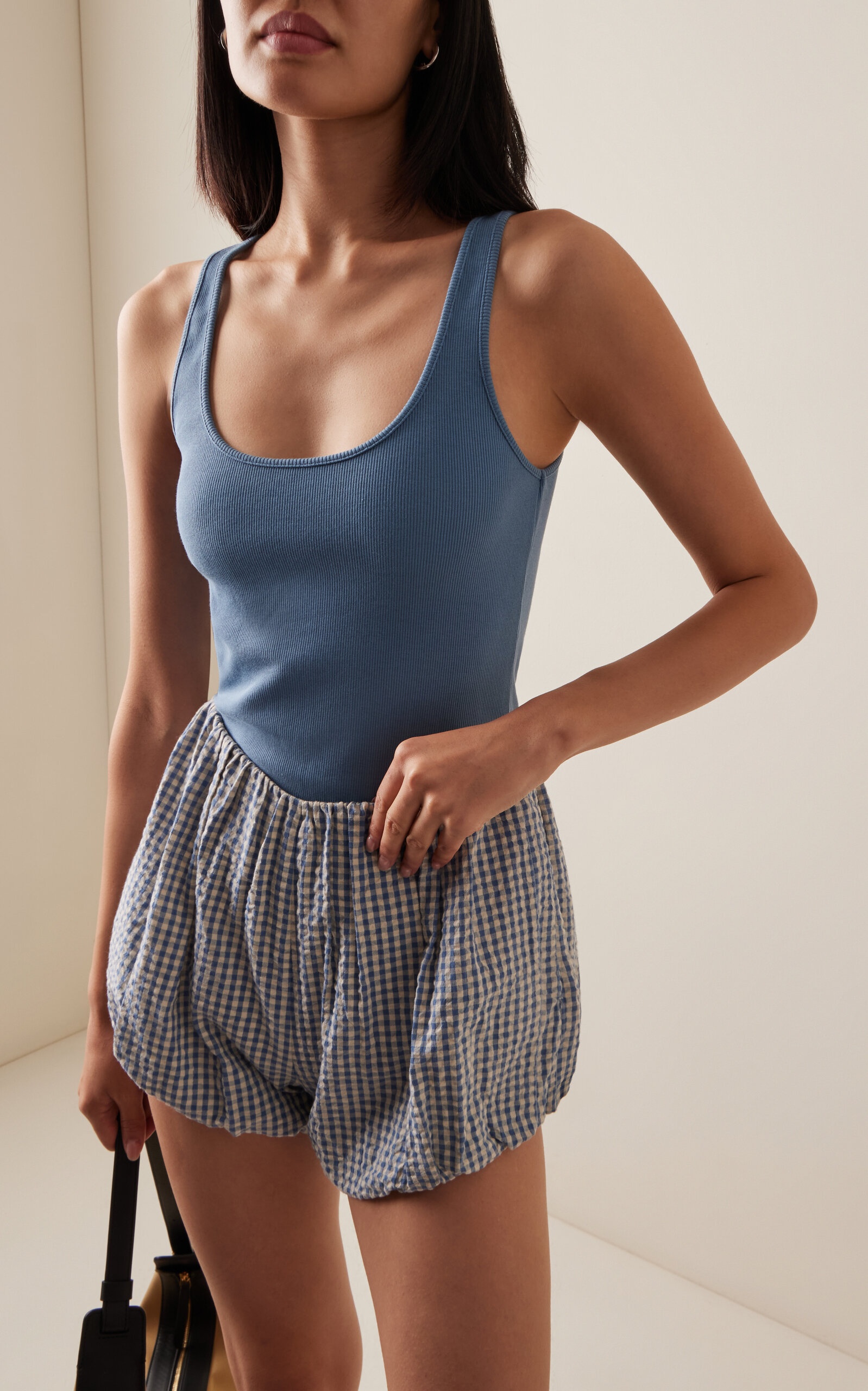 Axel Stretch-Cotton Tank Top blue - 2