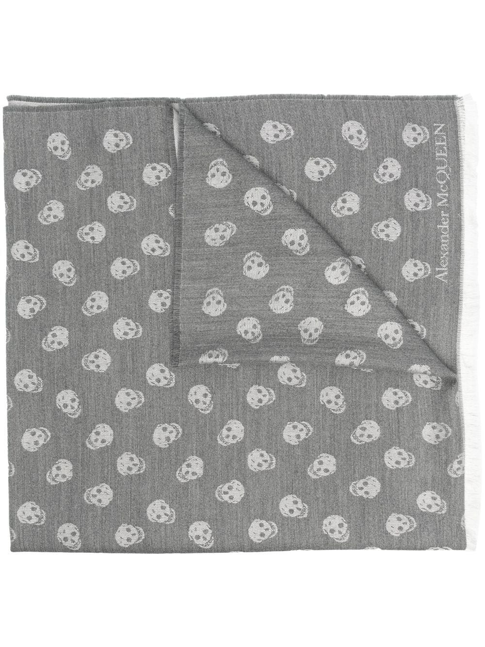 all-over skull-print scarf - 1