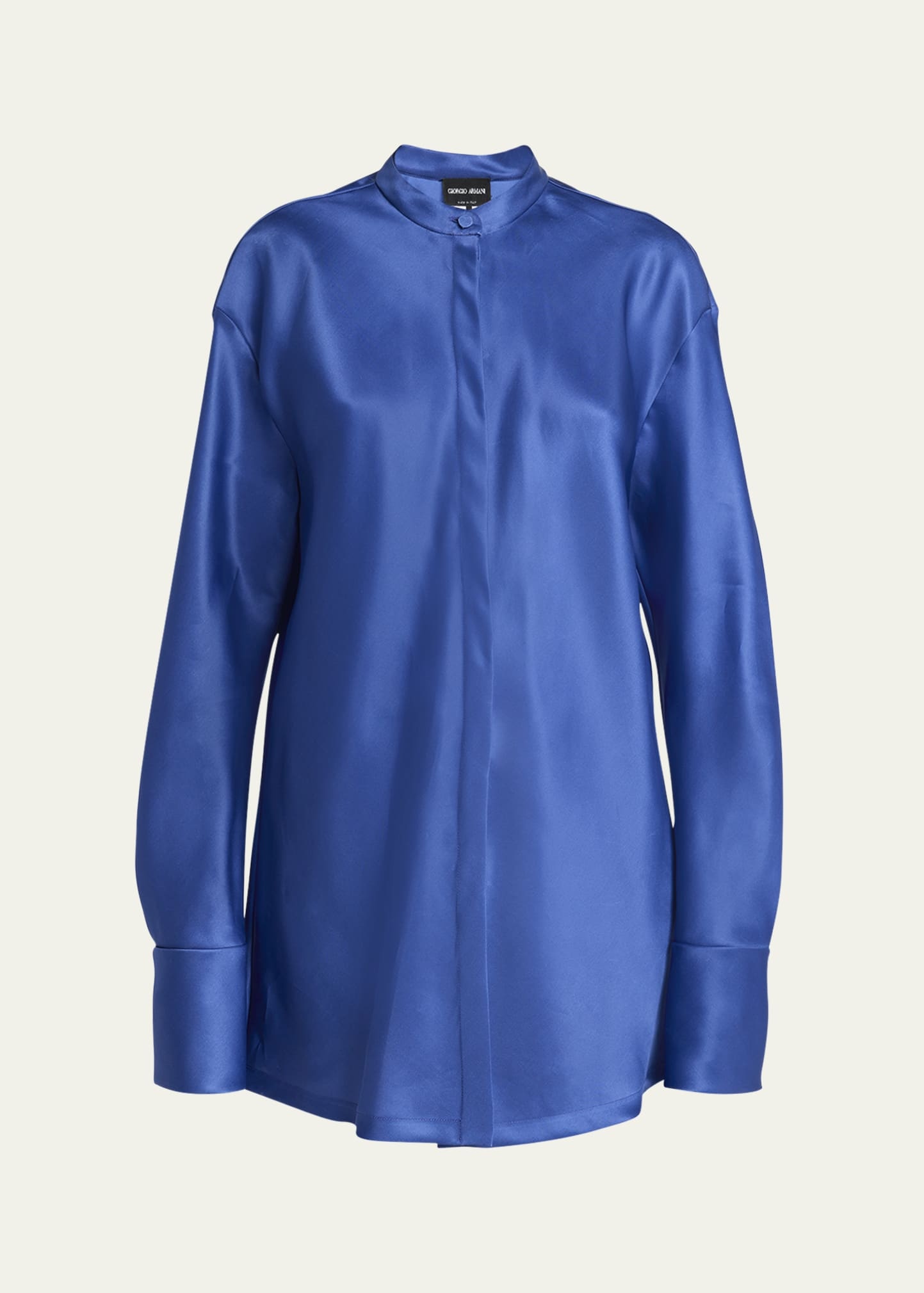 Triple Silk Button-Down Blouse - 1