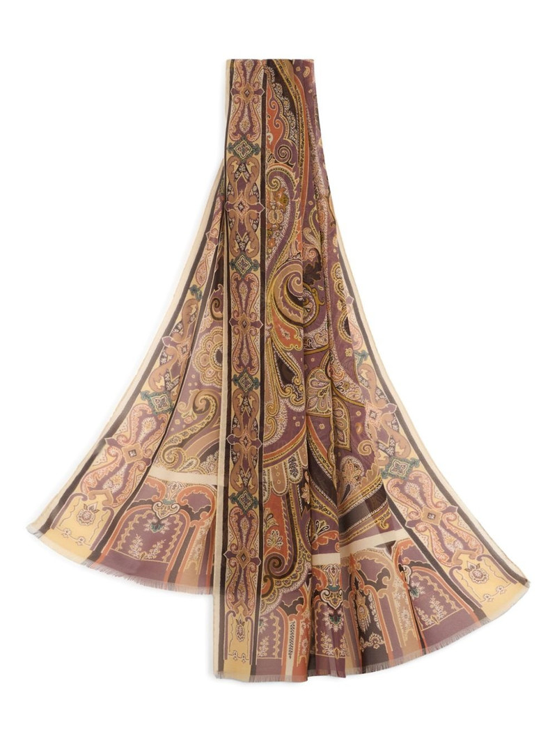 Etro paisley-print silk scarf outlook