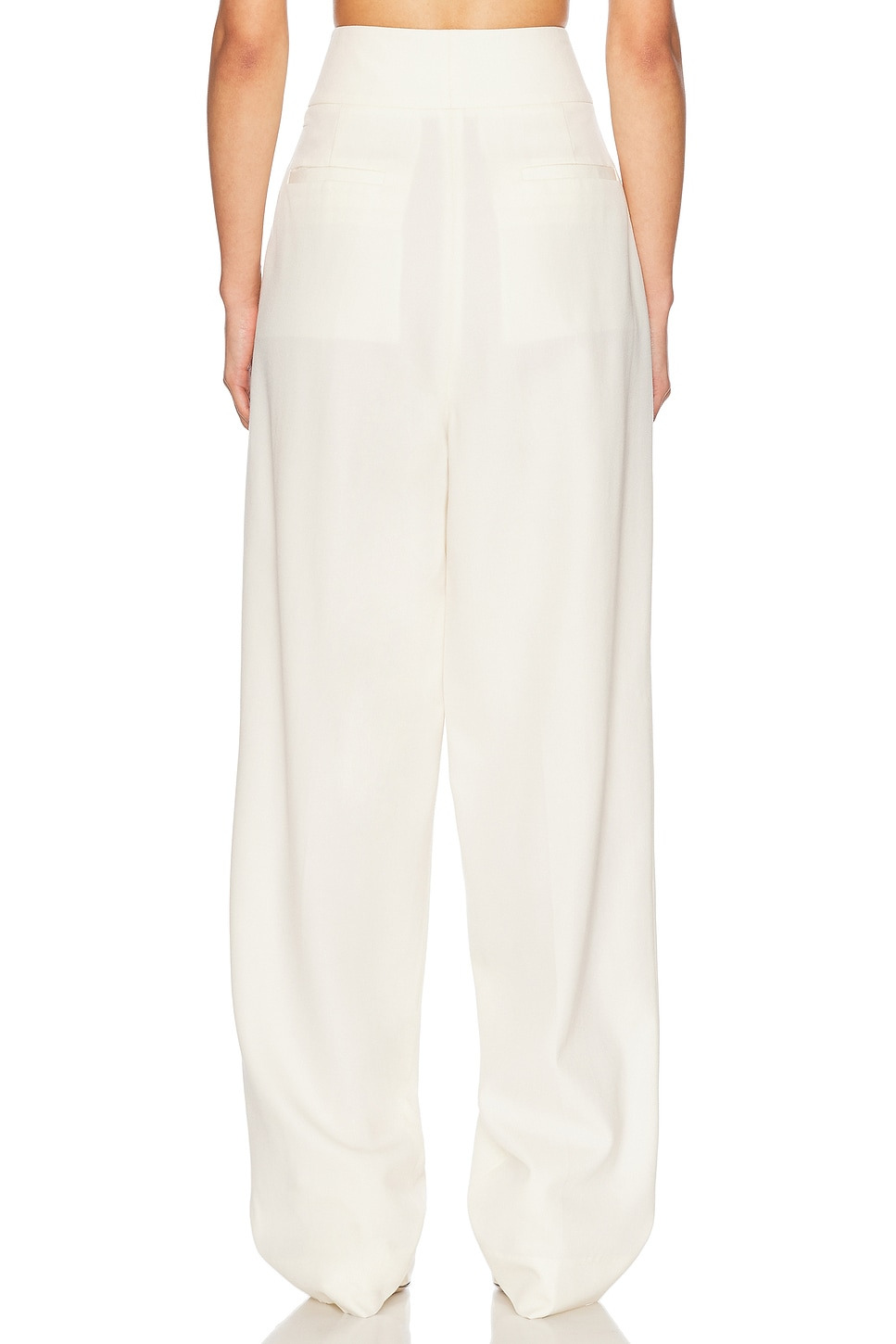 High Waist Pleated Suit Trouser in Wool - 5