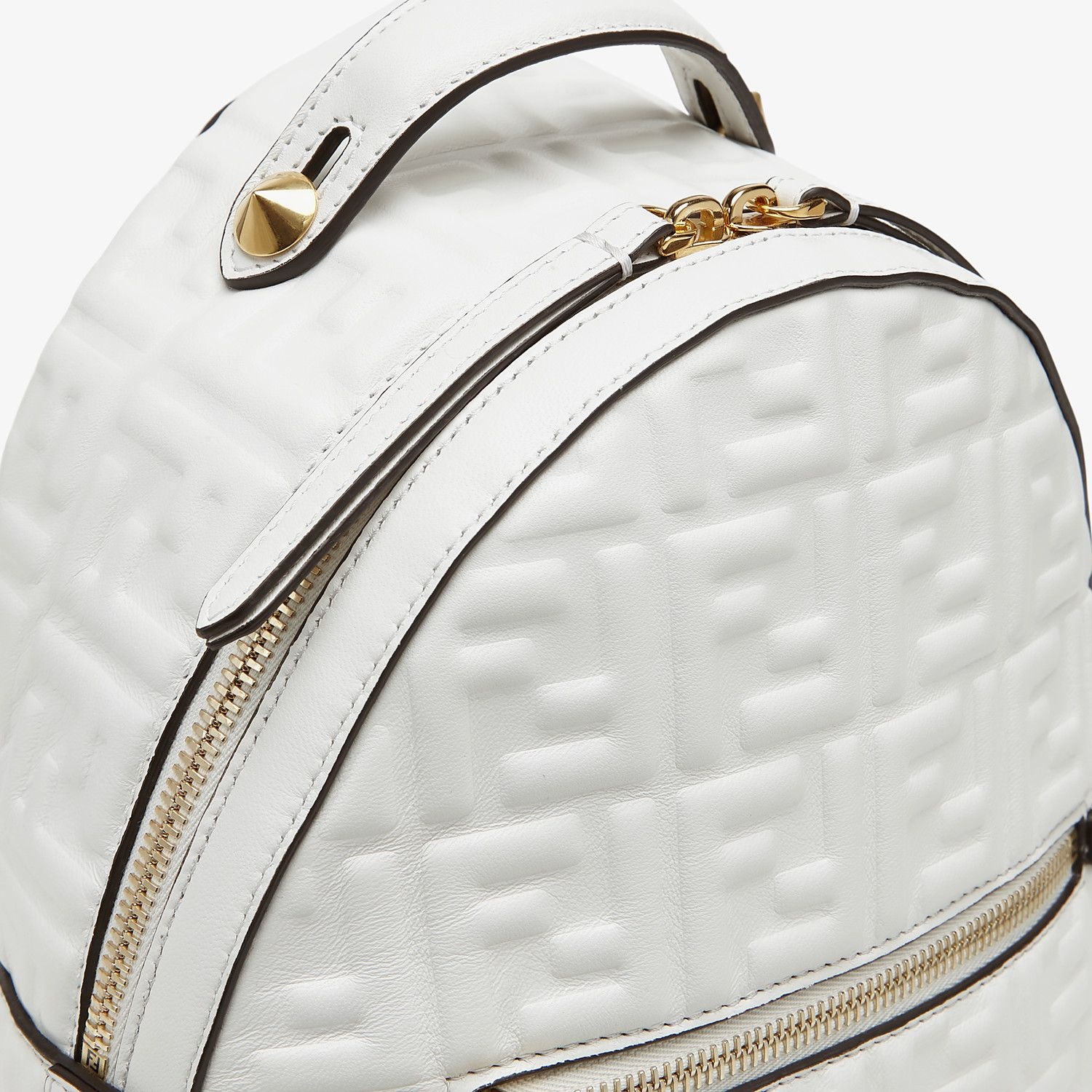 White FF leather backpack - 4