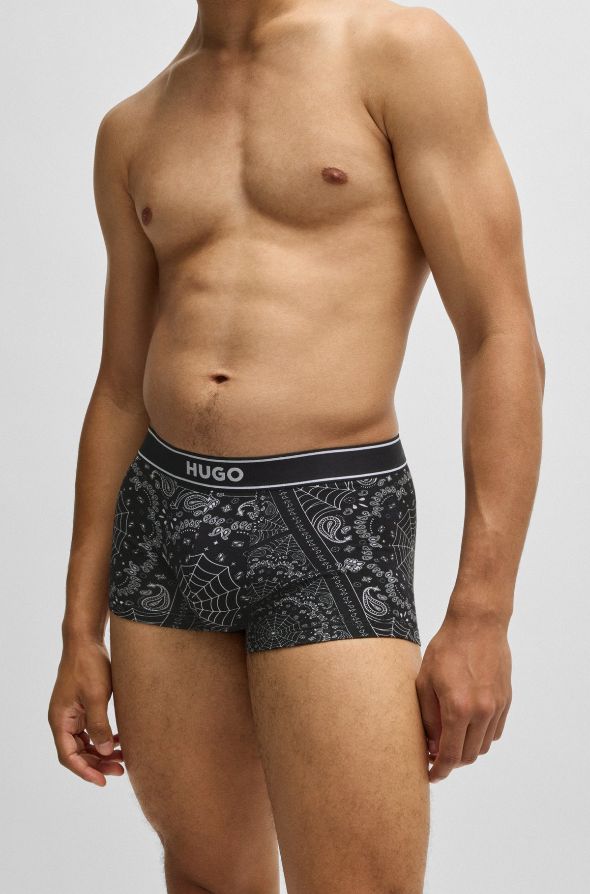 STRETCH-COTTON TRUNKS WITH SEASONAL PRINT - 4