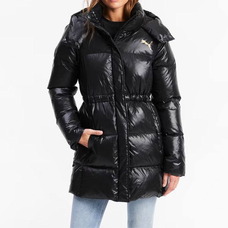 (WMNS) PUMA Cocoon Down Coat 'Black Gold' 585409-01 - 6