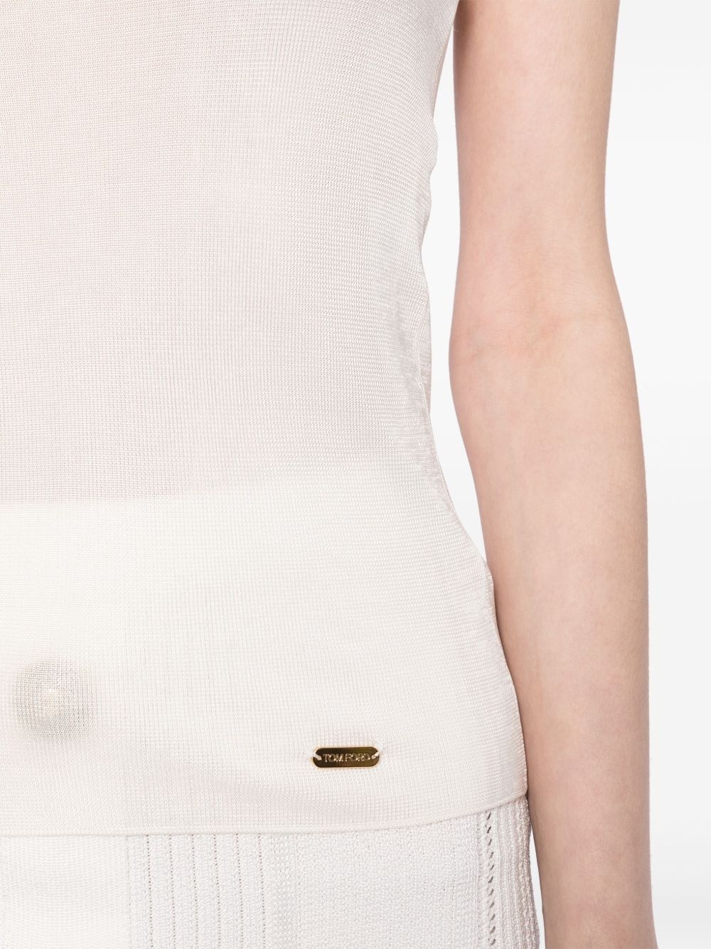 silk knitted tank top - 5