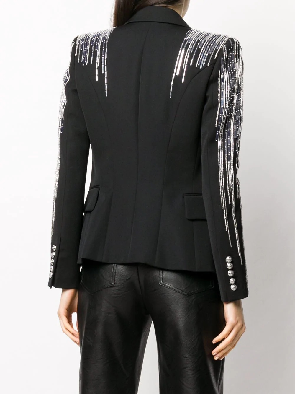 embellished double-breasted blazer - 4