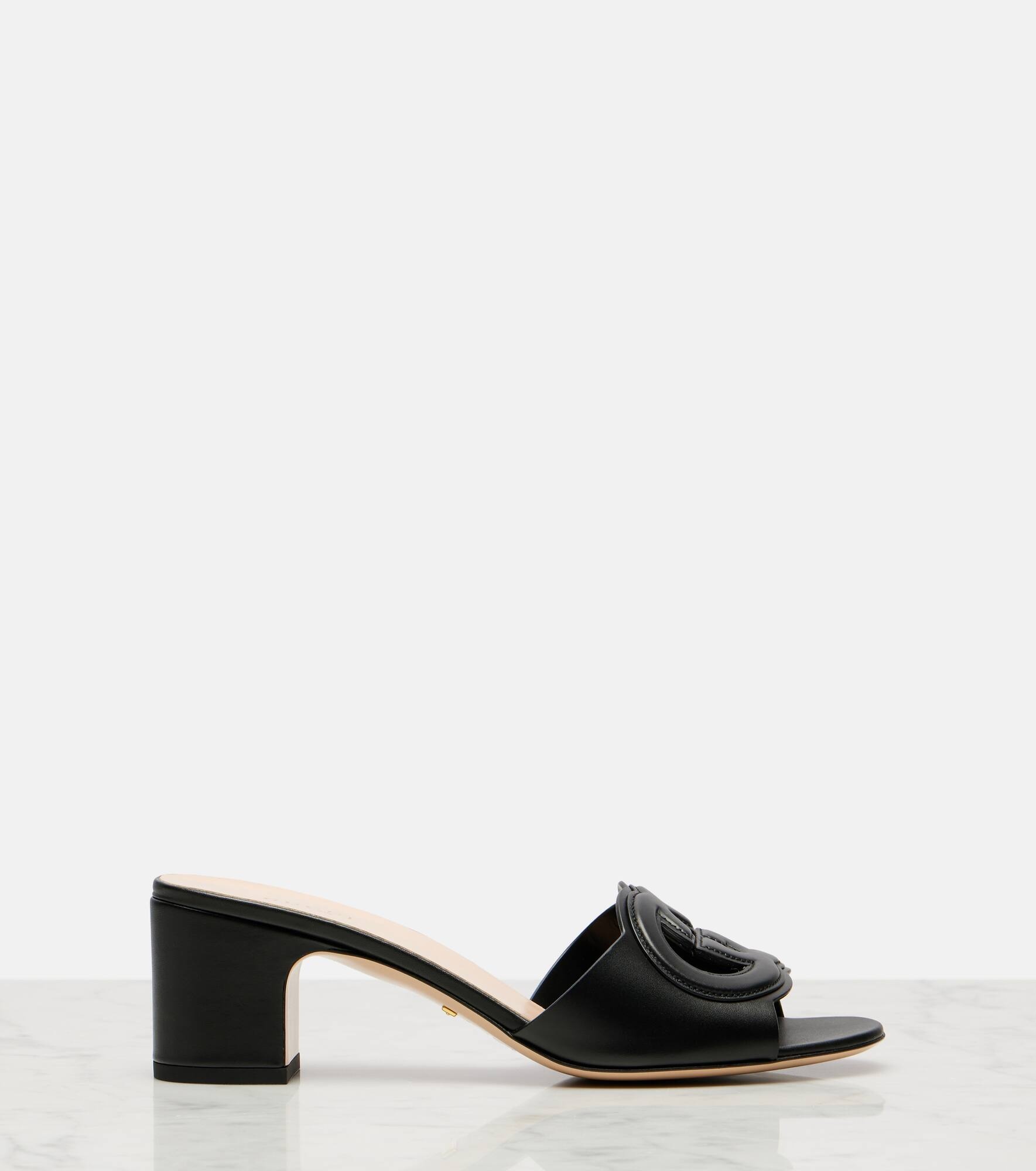 Interlocking G leather mules - 4