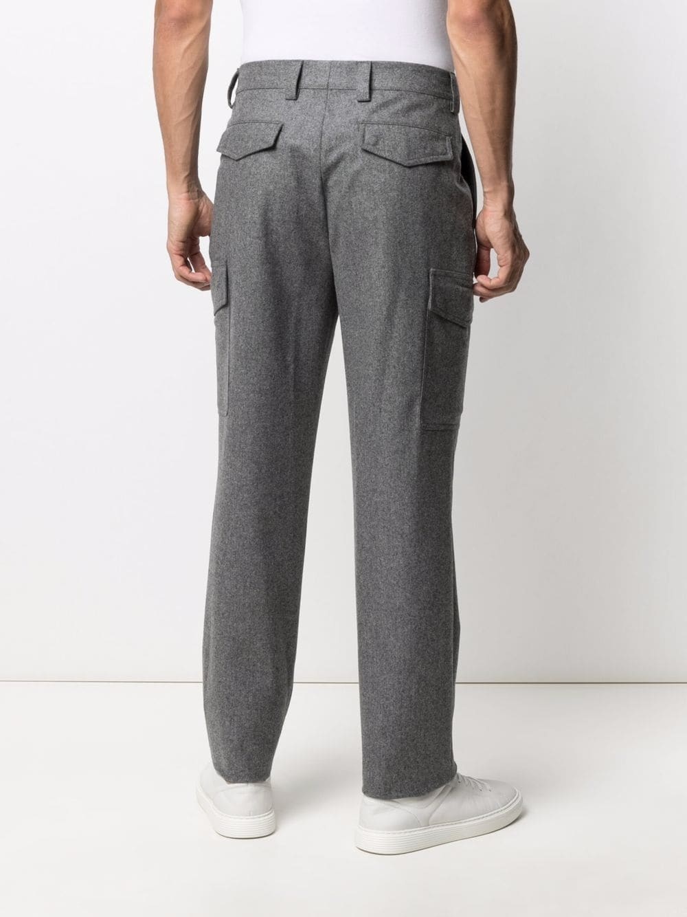 slim-cut tailored trousers - 4