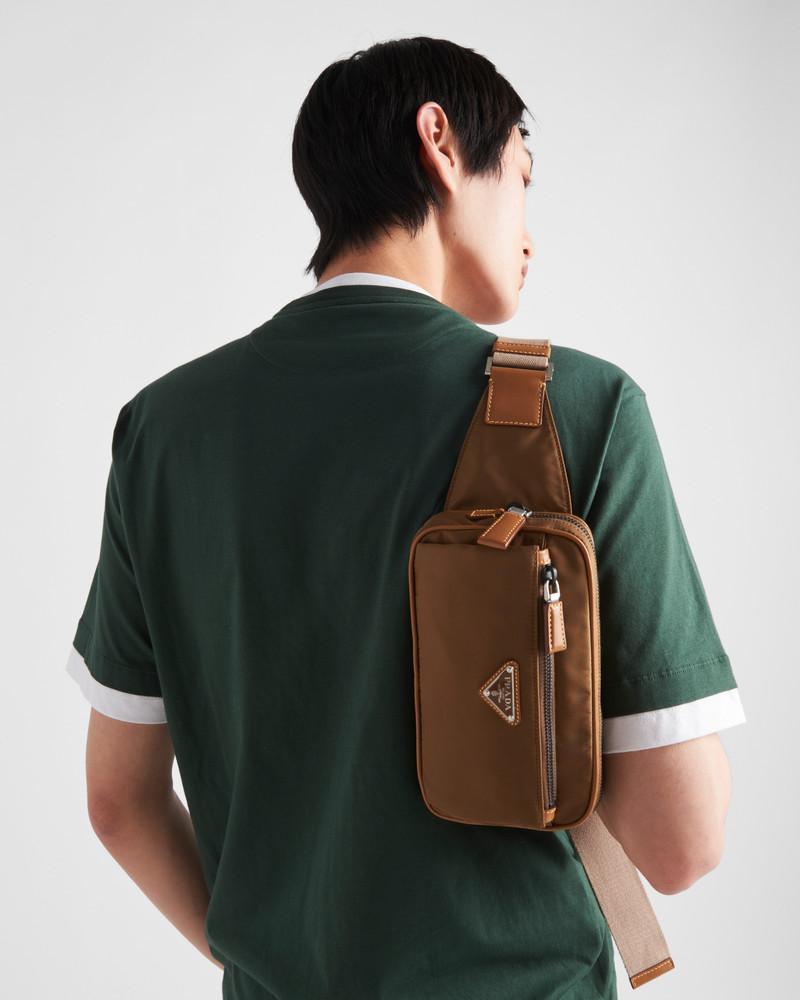 Re-Nylon and leather belt bag 8