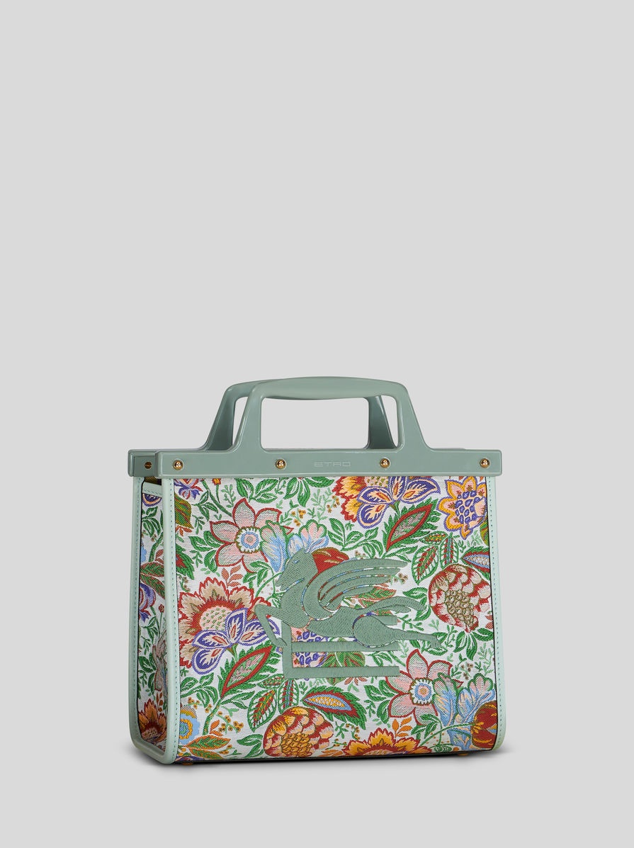 MEDIUM FLORAL JACQUARD LOVE TROTTER BAG - 5