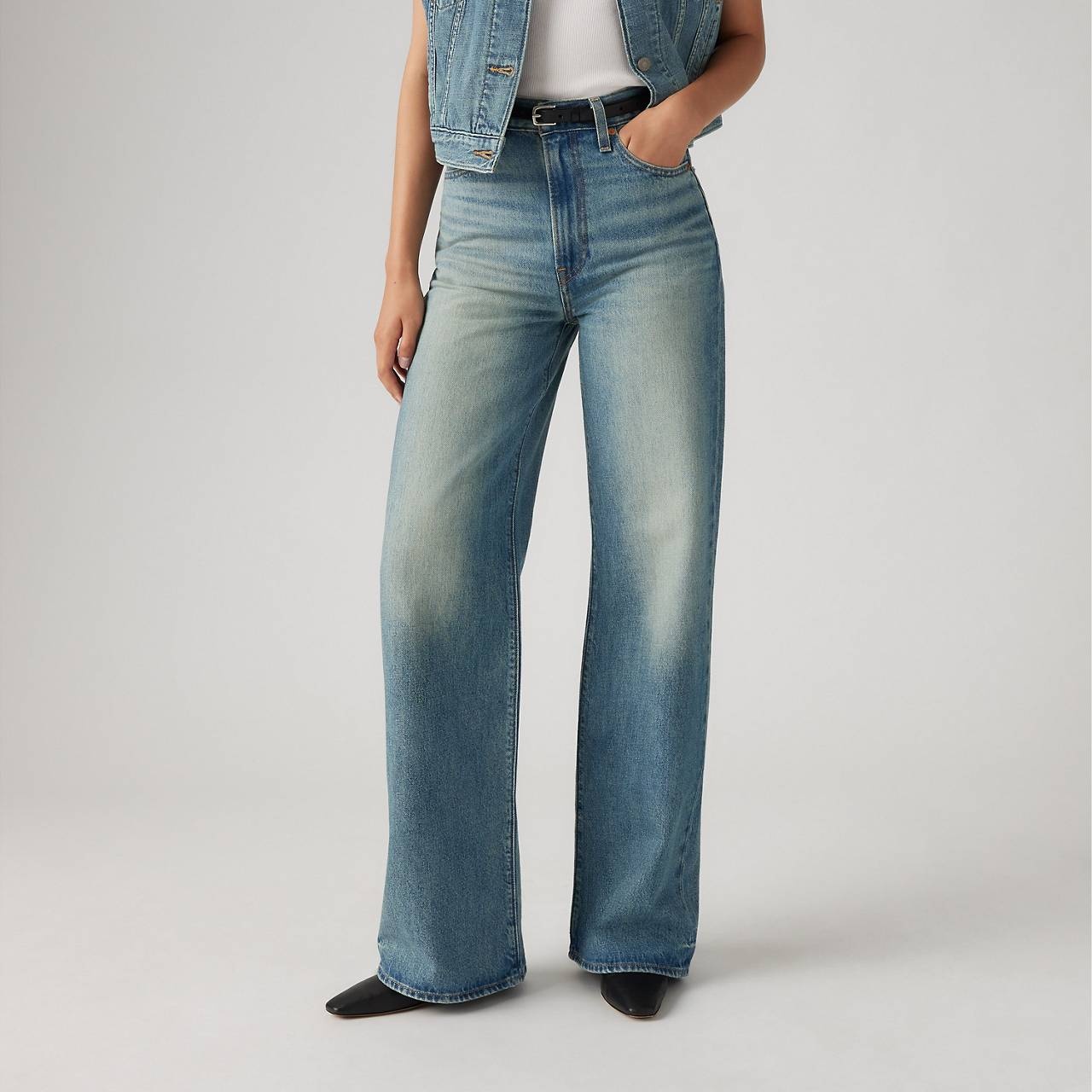 RIBCAGE WIDE LEG WOMEN'S JEANS - 4