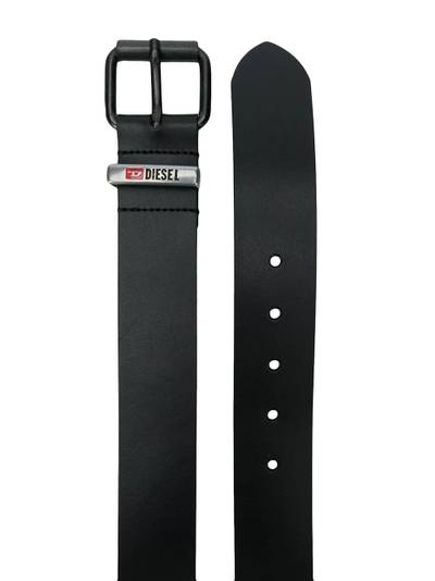 Diesel square buckle engraved logo belt outlook