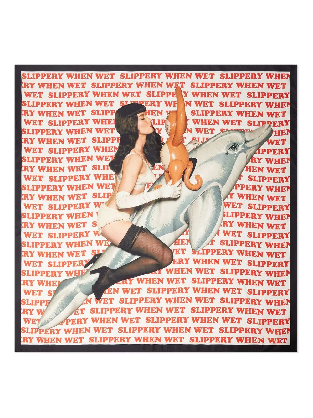 Slippery when wet silk scarf - 1