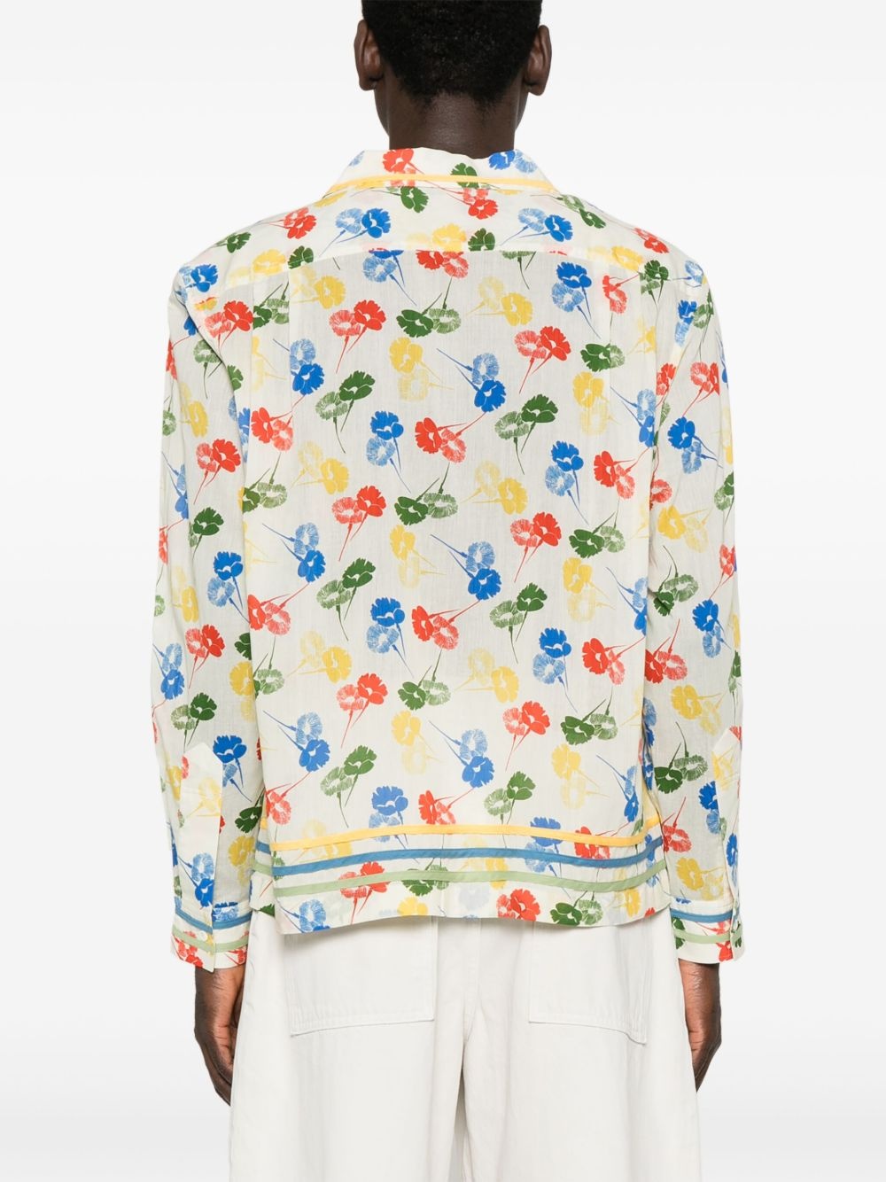 flower-stamp shirt - 4