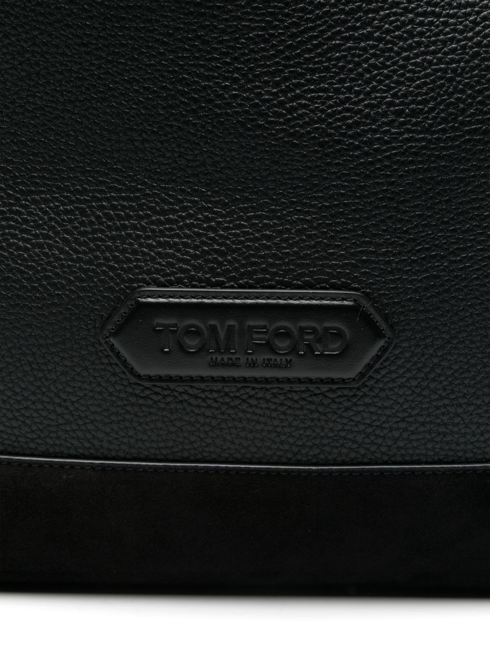 grained leather backpack - 4