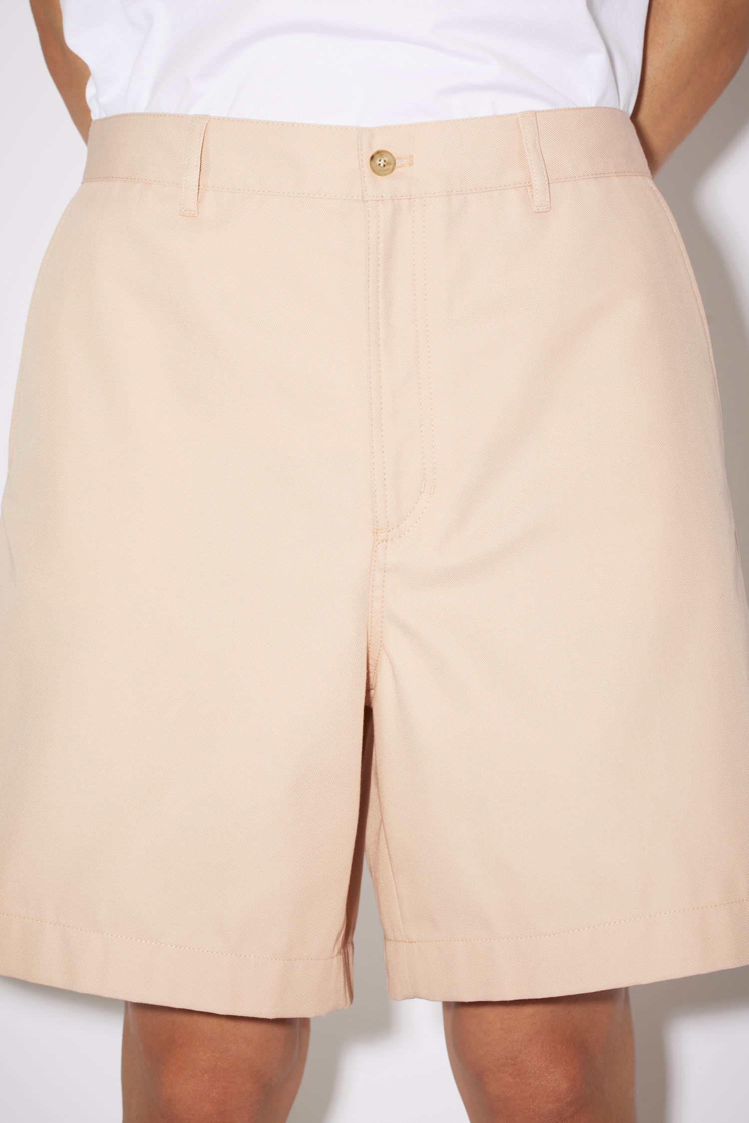 Cotton blend shorts - Wheat beige - 5