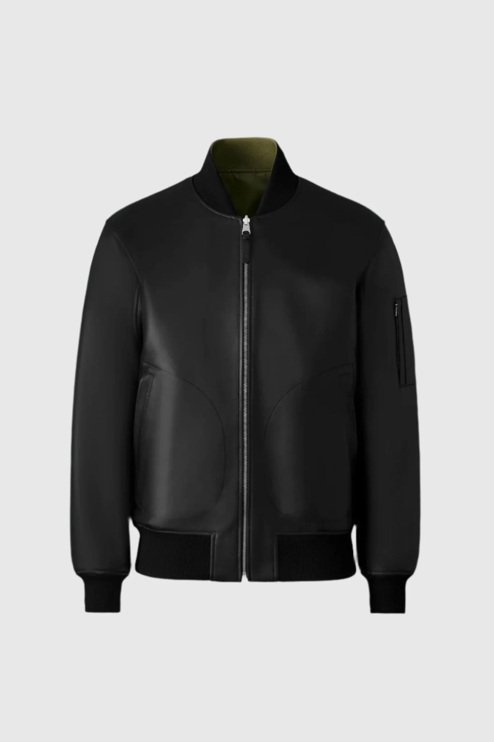 EASTON-SA 2-in-1 Reversible Leather Bomber Jacket - 1