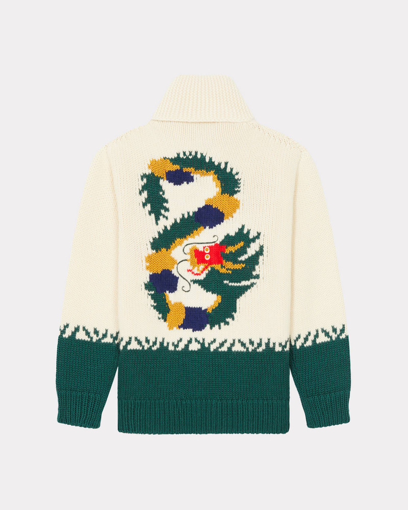 KENZO 'Year of the Dragon' zip-up genderless cardigan outlook